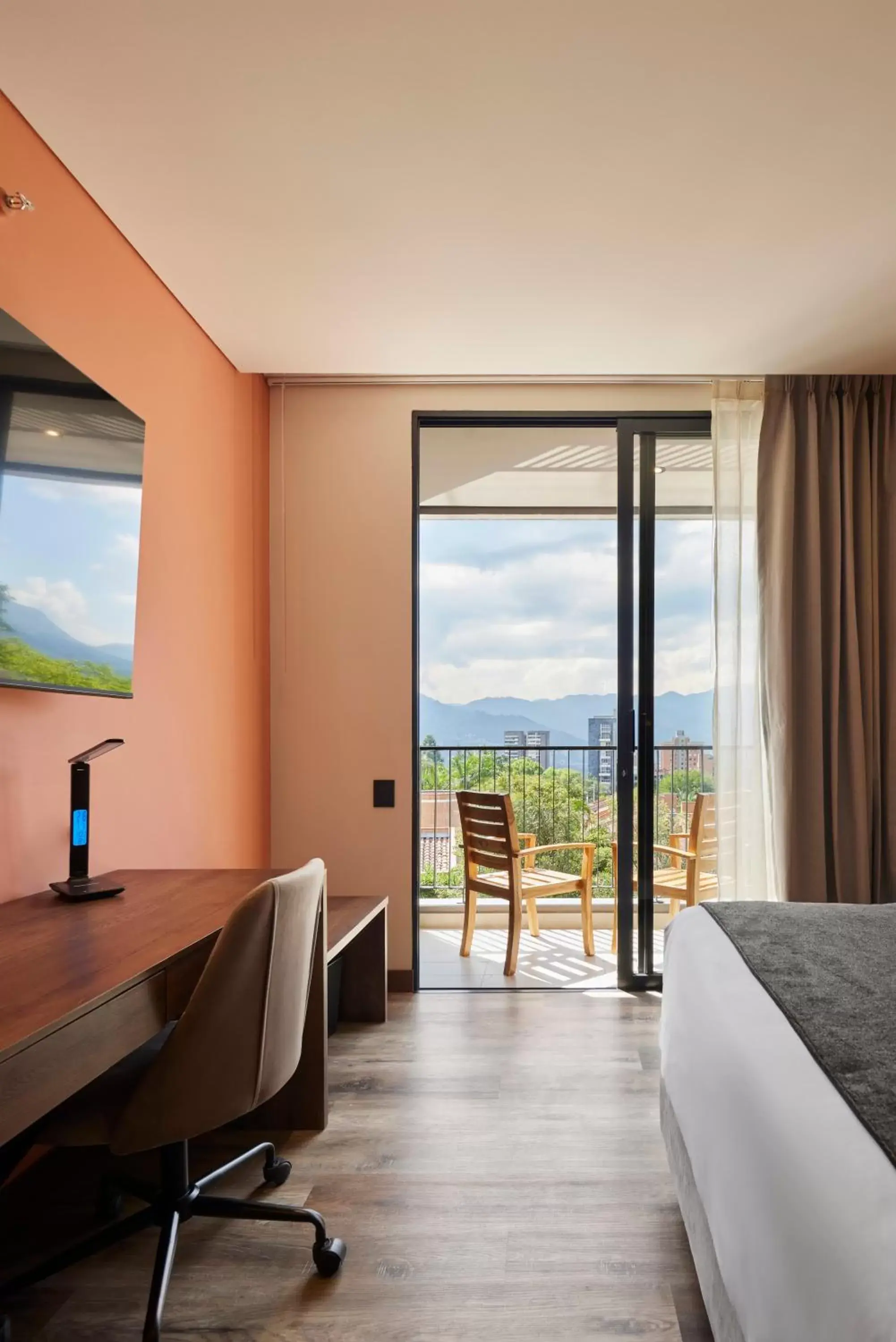 Bed in Blues Suites Medellín Bed in Blues Suites Medellín