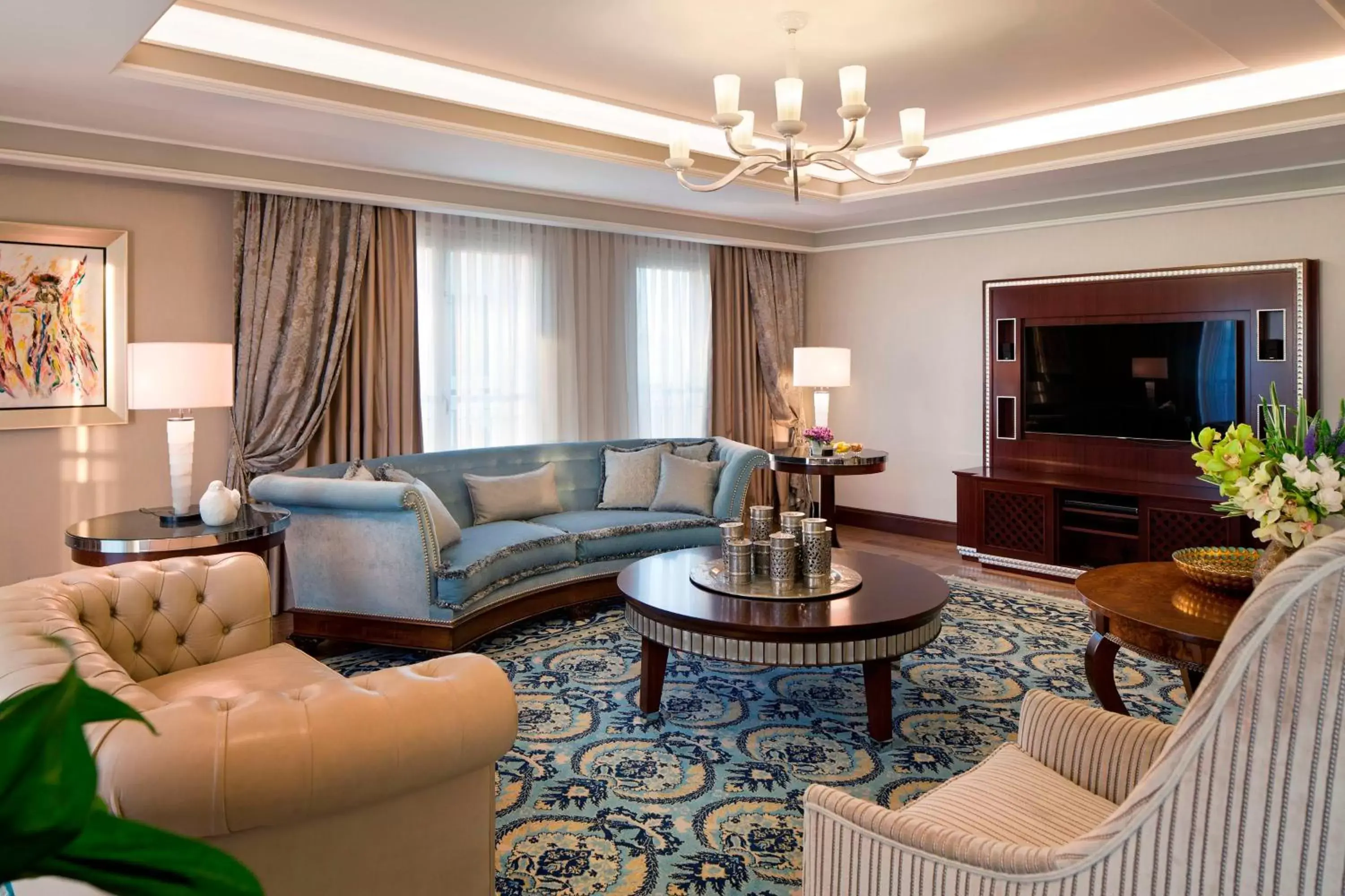 Living room, Seating Area in Waldorf Astoria Jerusalem