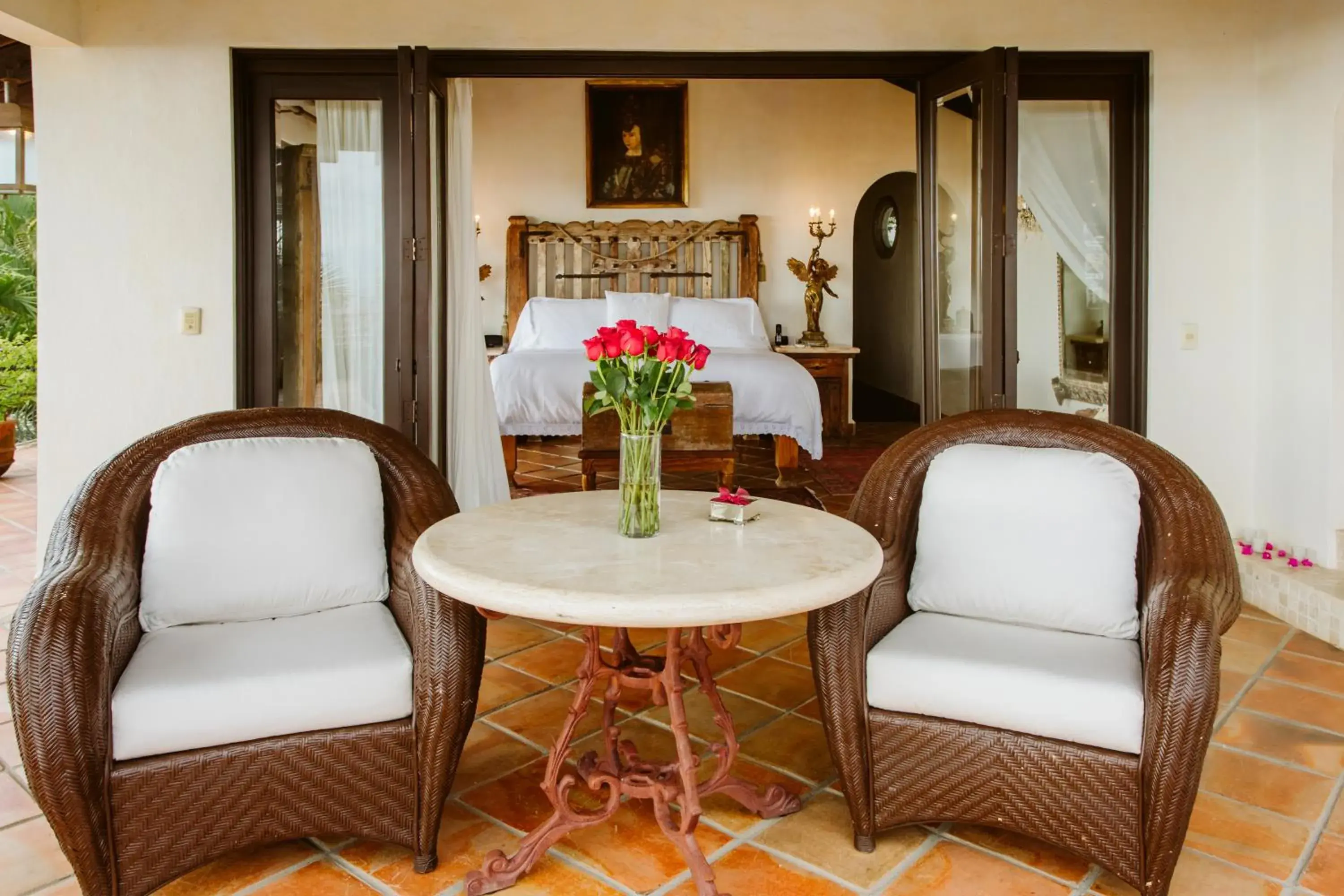 Balcony/Terrace, Seating Area in Hacienda San Angel