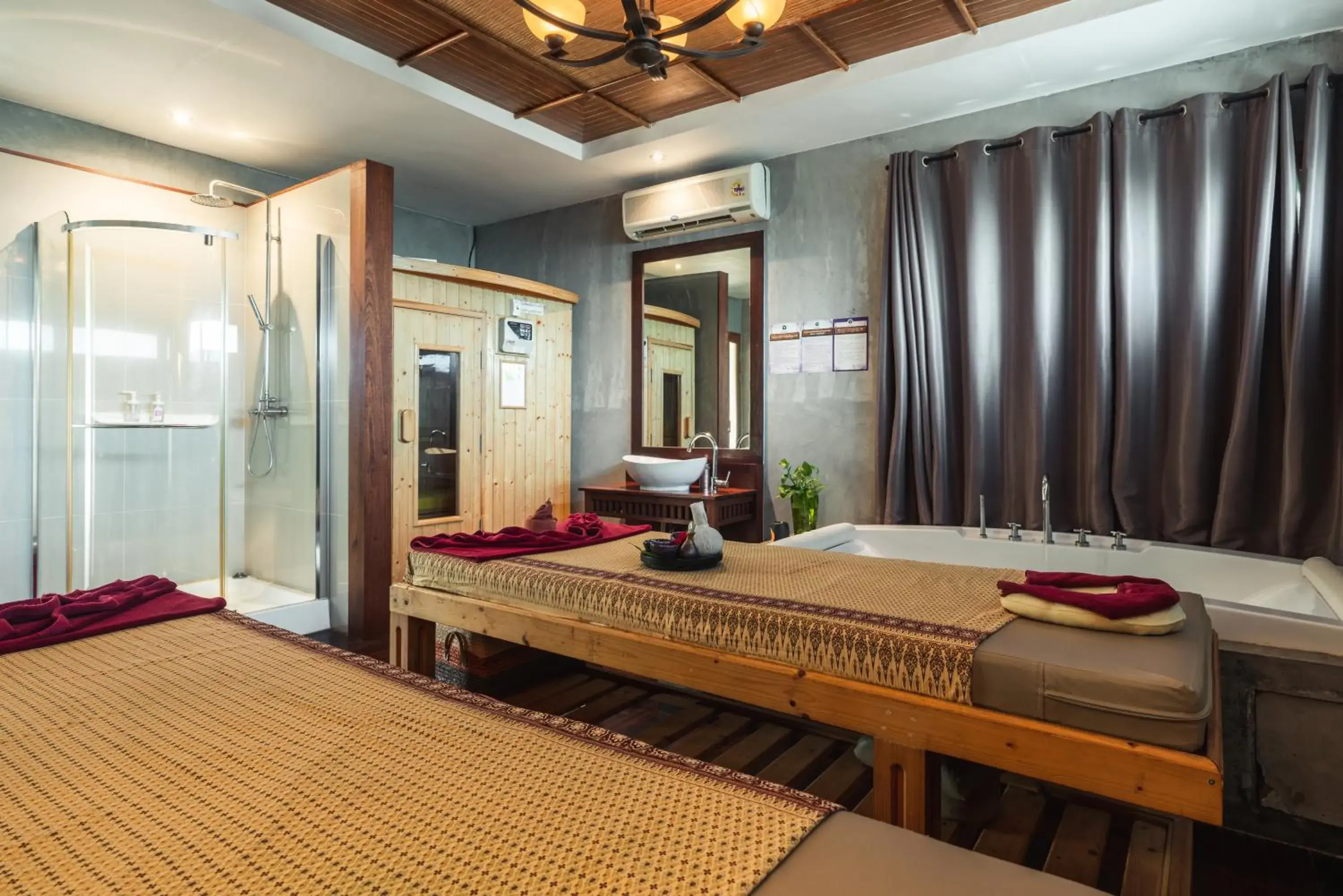 Sauna, Bed in Tango Luxe Beach Villa, Koh Samui - SHA Extra Plus