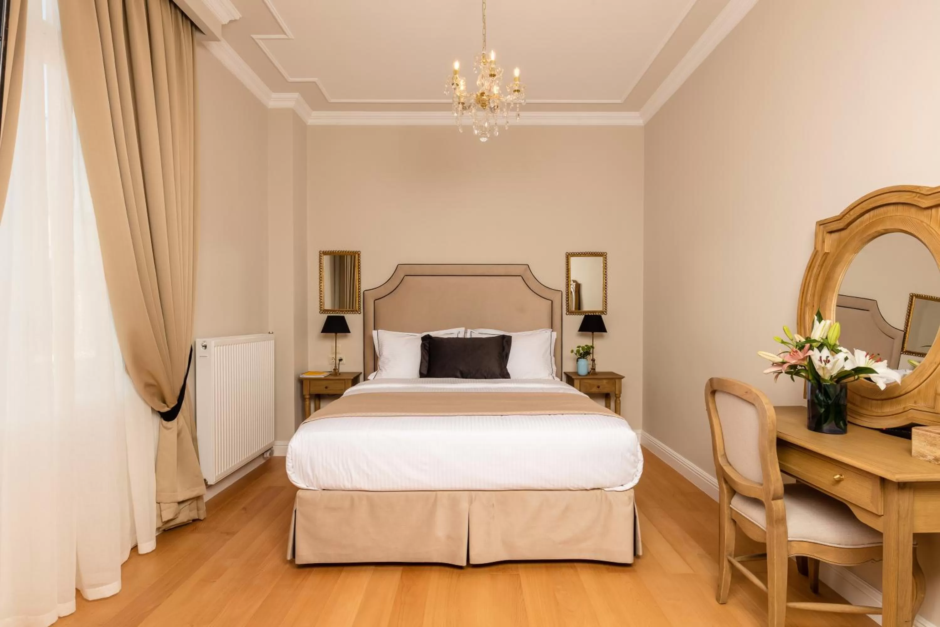 Bedroom, Bed in Athens Mansion Luxury Suites