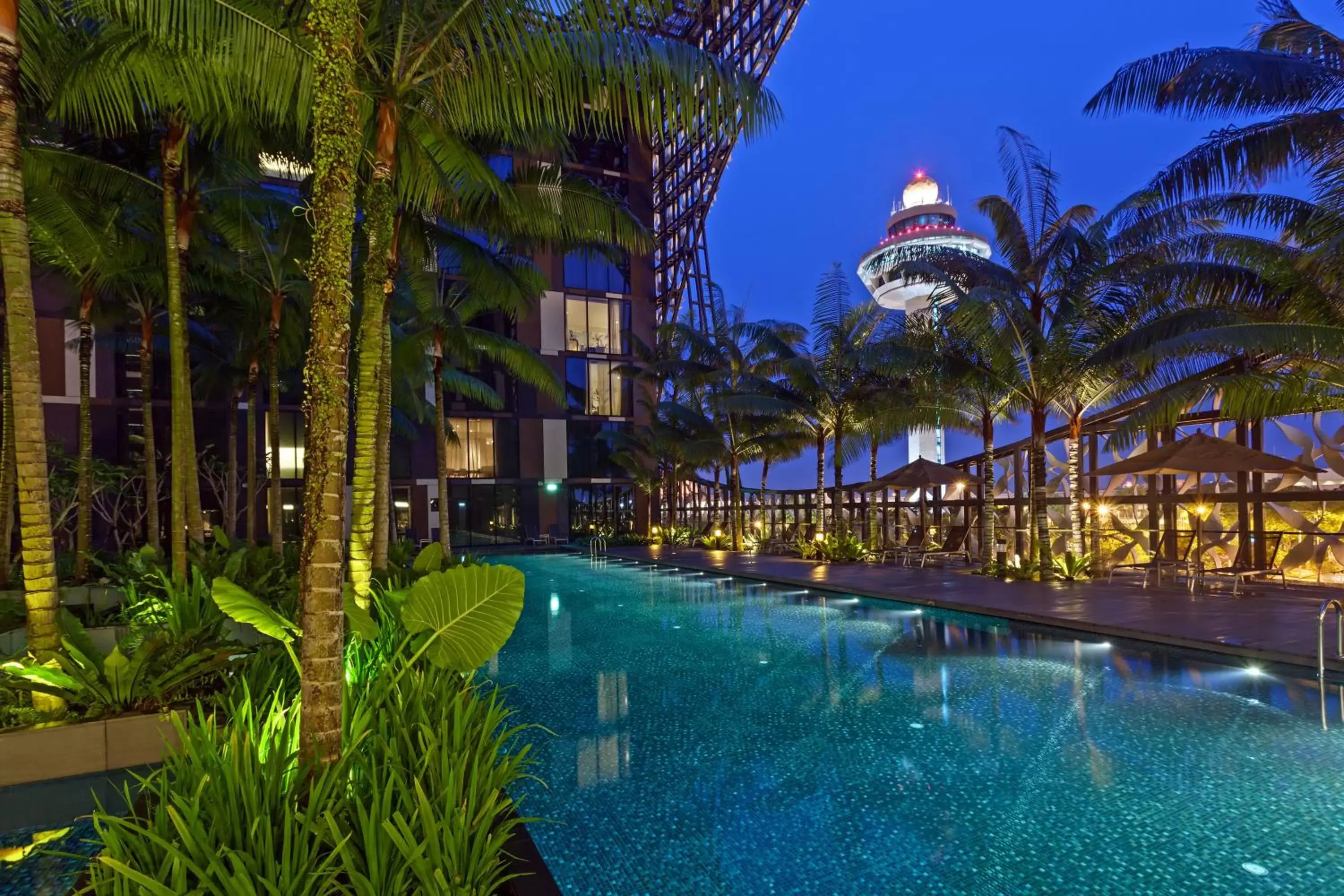 Swimming pool, Garden in Crowne Plaza Changi Airport, an IHG Hotel