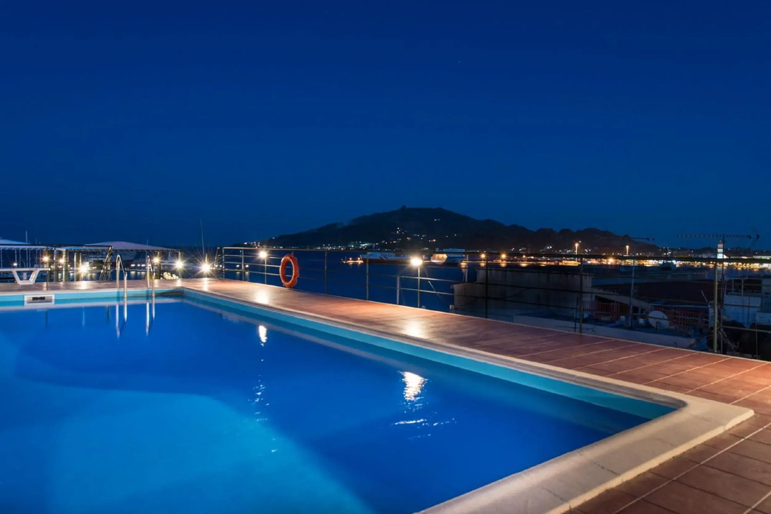 Night, Swimming Pool in Strada Marina Hotel