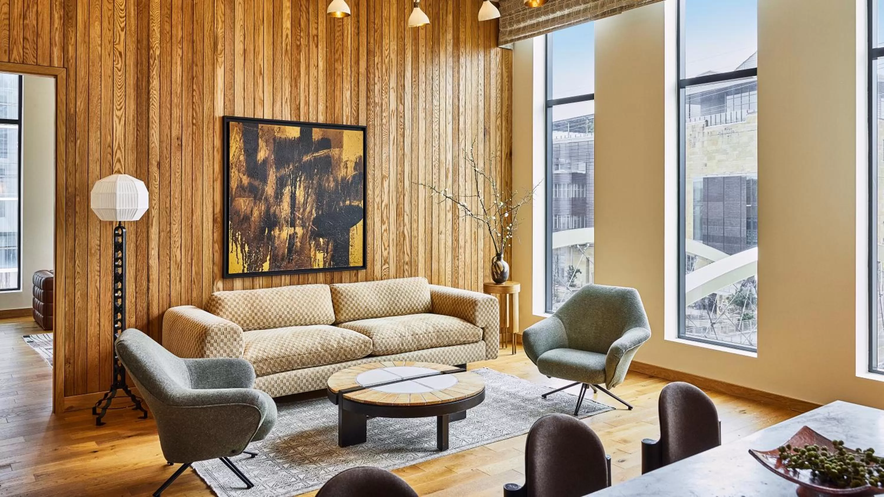 Living room in Austin Proper Hotel, a Member of Design Hotels
