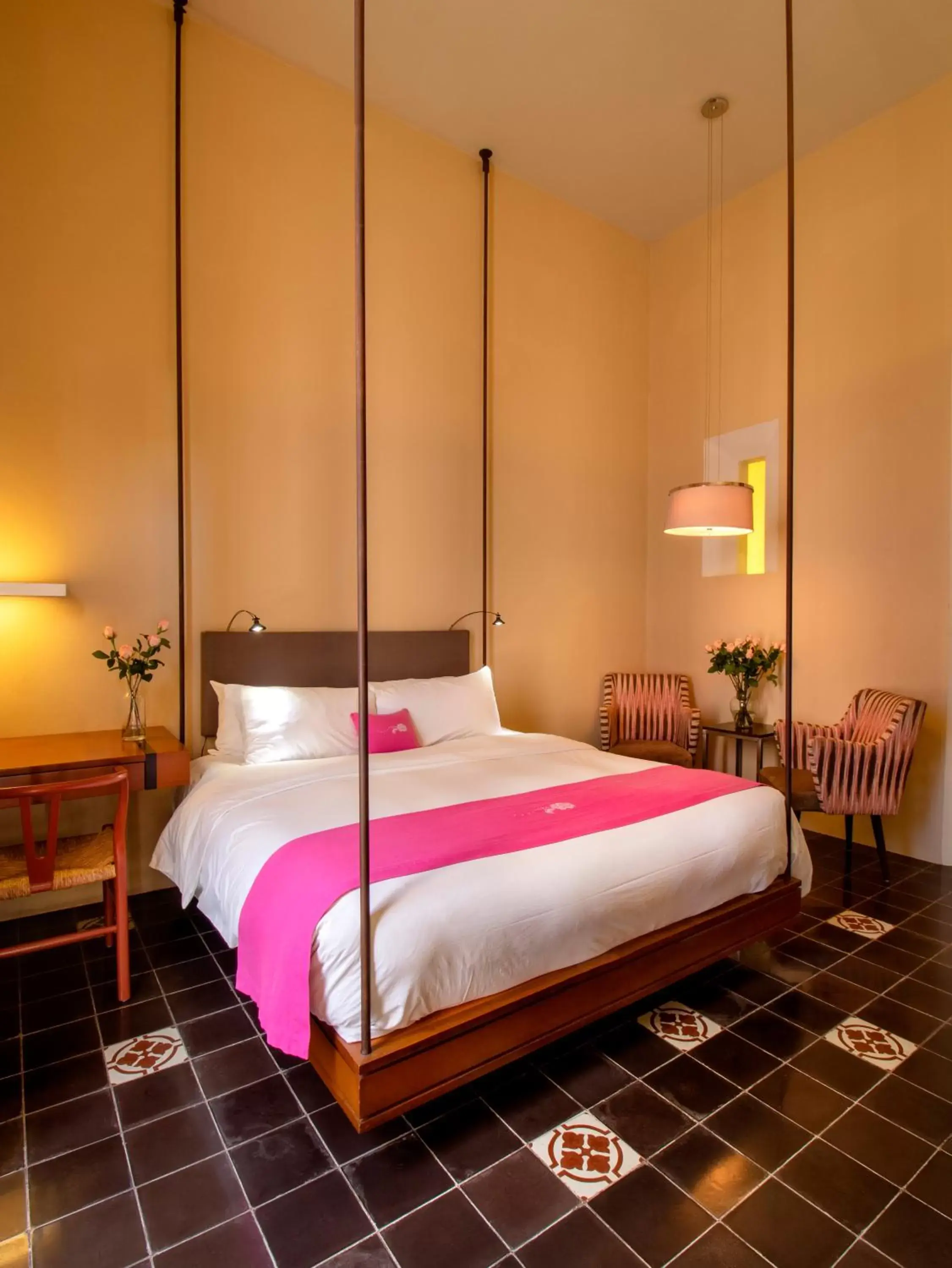 Bedroom, Bed in Rosas & Xocolate Boutique Hotel and Spa Merida, a Member of Design Hotels