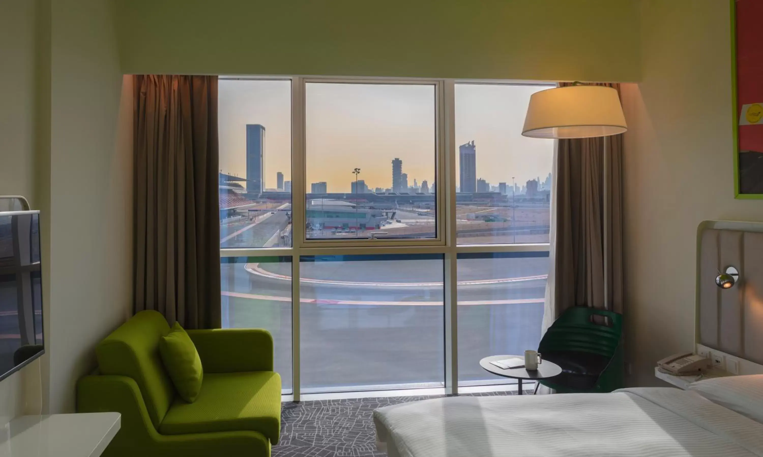 View (from property/room), Seating Area in Park Inn by Radisson Dubai Motor City