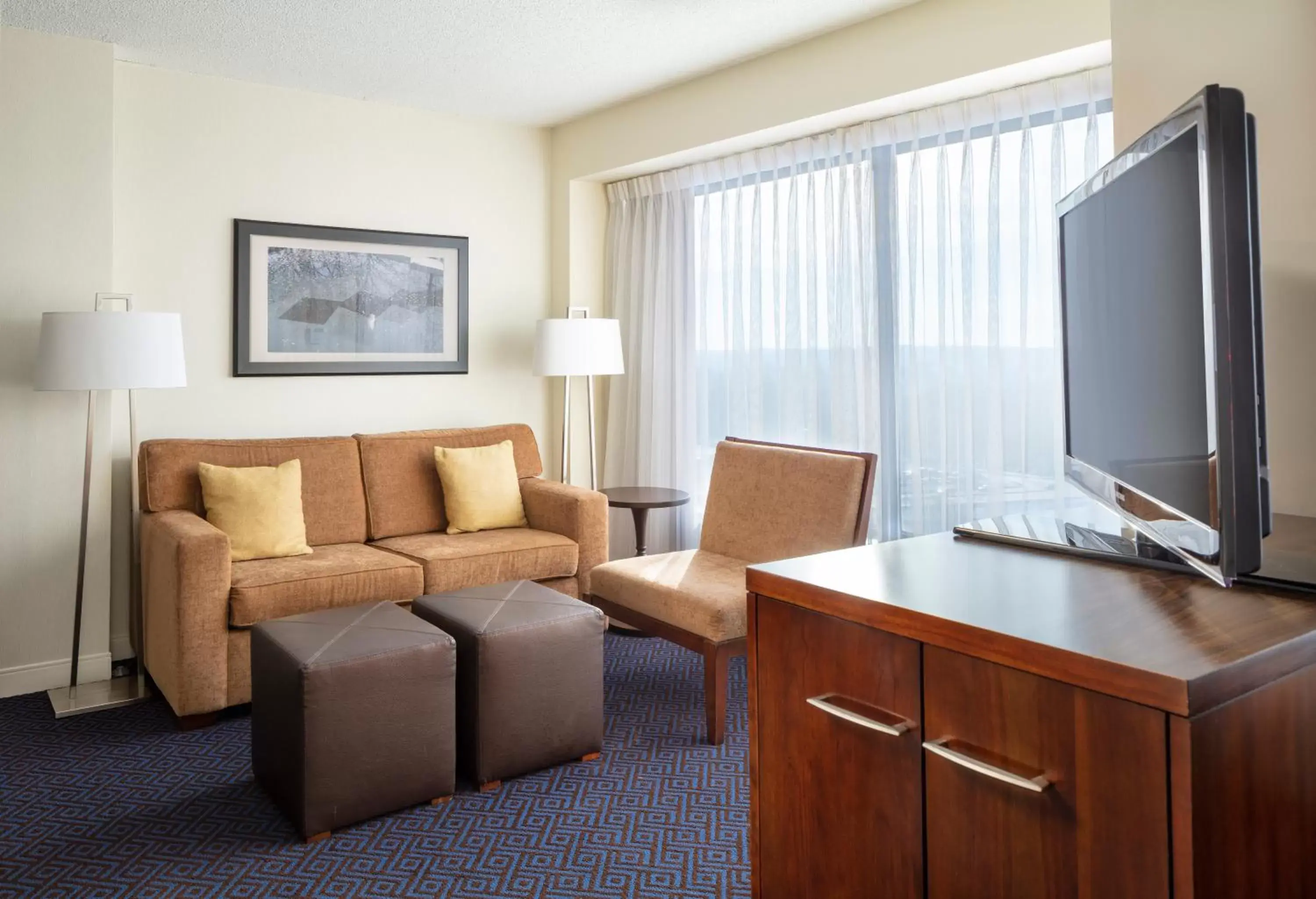 Seating area, TV/Entertainment Center in Hyatt Regency Lisle near Naperville