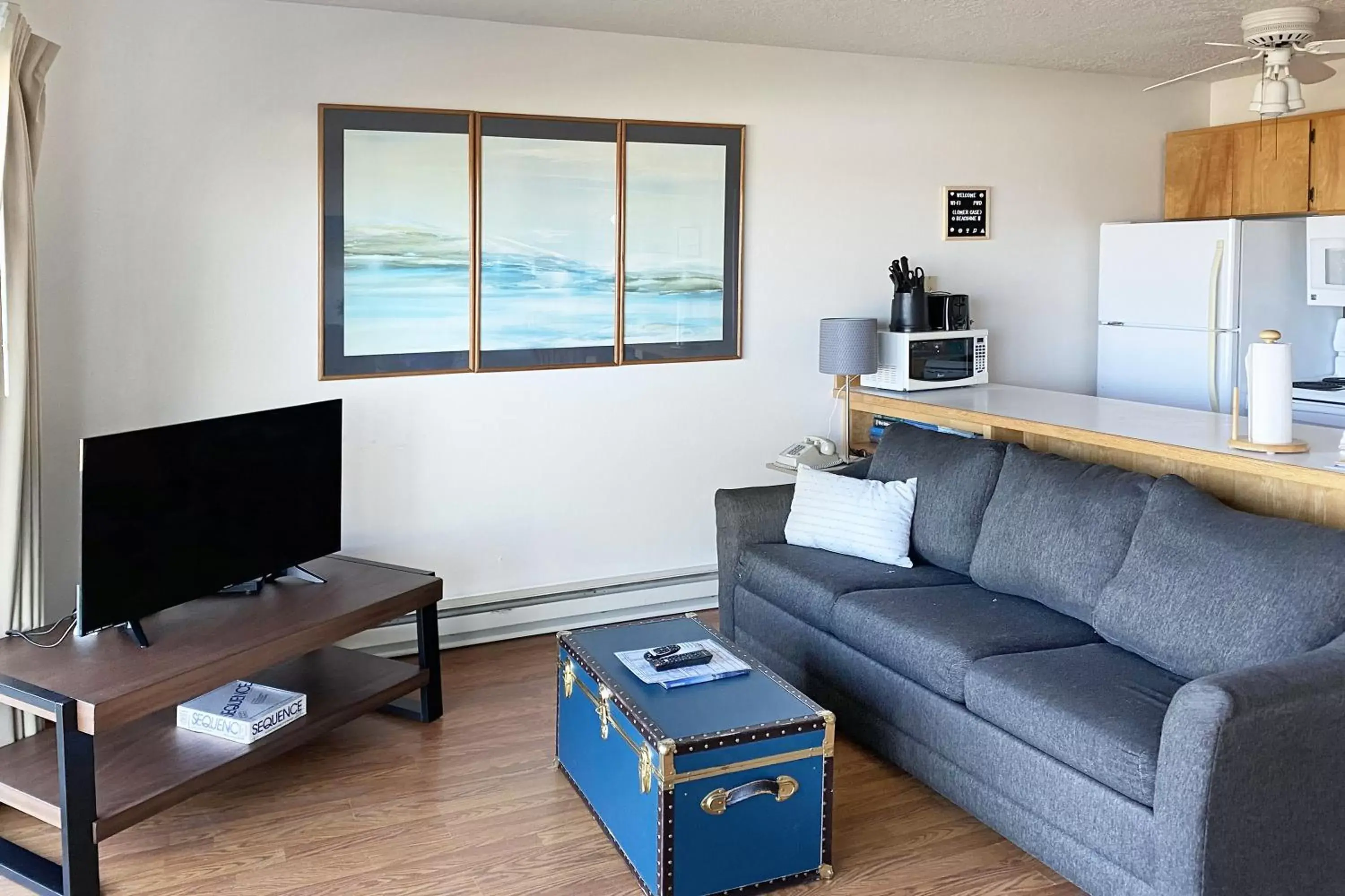 Living room, Seating Area in Ocean Terrace Condominiums