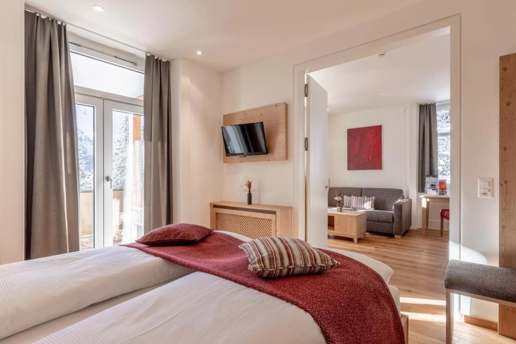 Bed in Blatter's Arosa Hotel & Bella Vista SPA