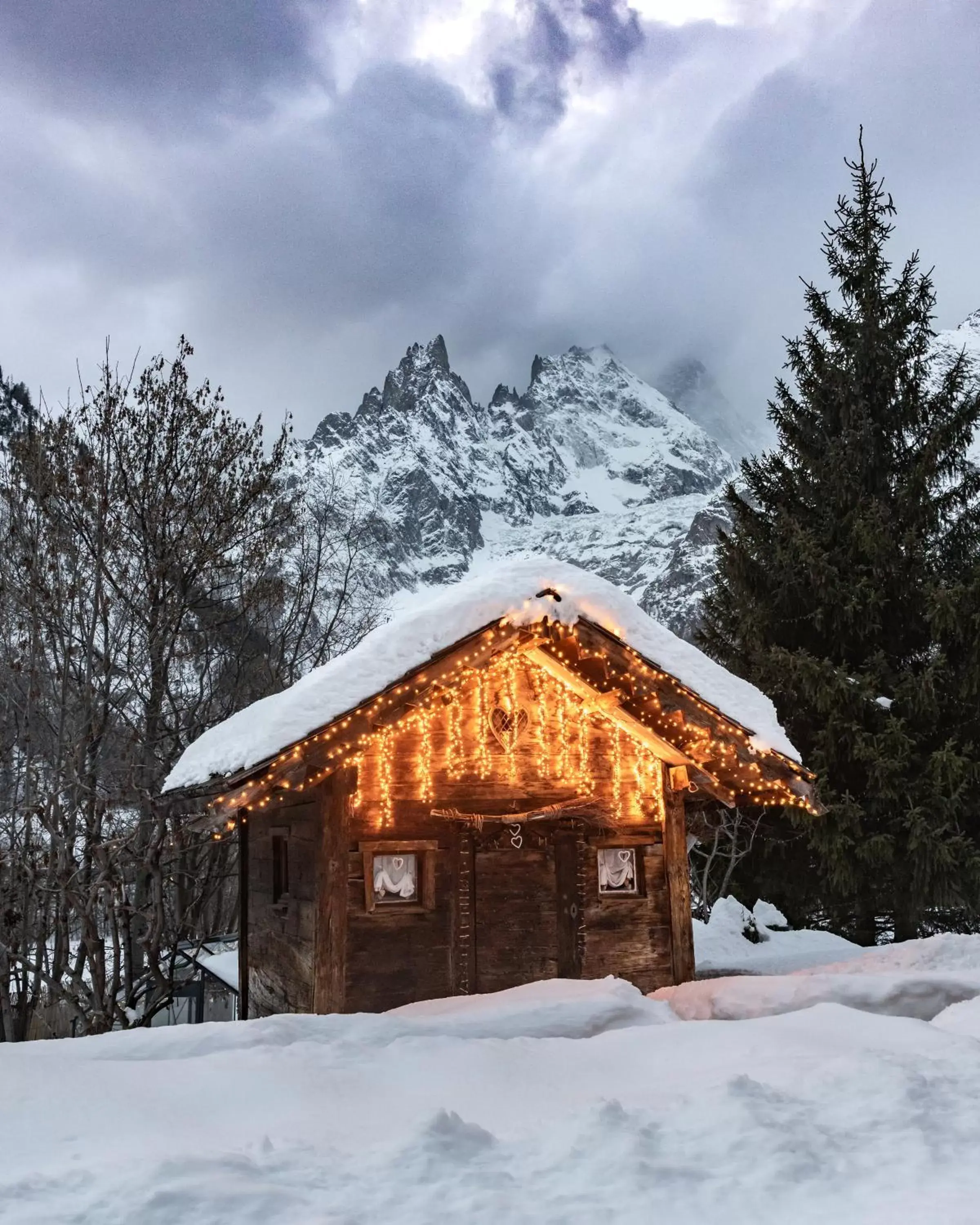 View (from property/room), Winter in Auberge de La Maison