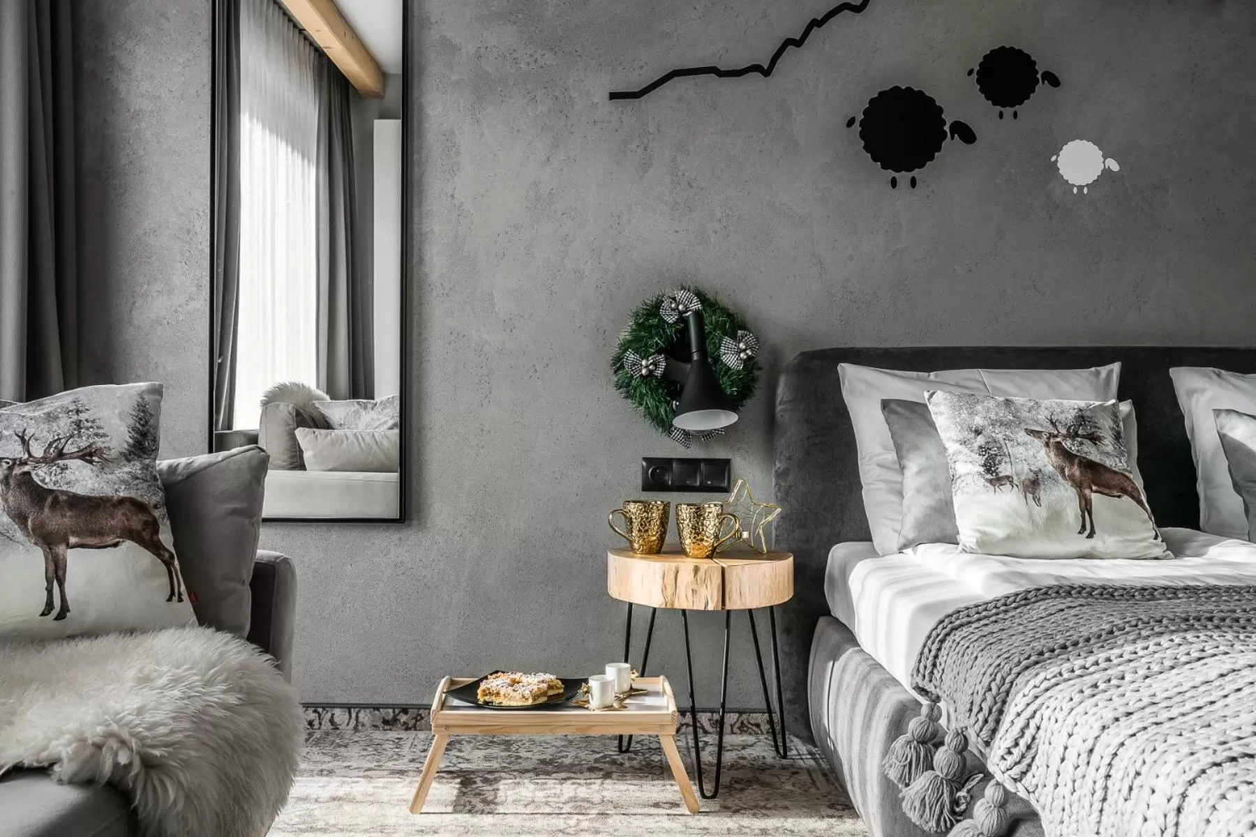 Living room, Bed in Biała Owca