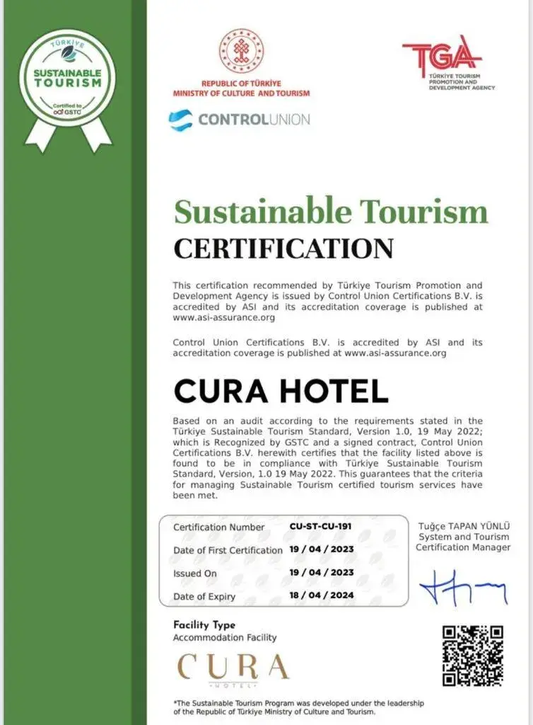 Logo/Certificate/Sign/Award in Hotel Cura