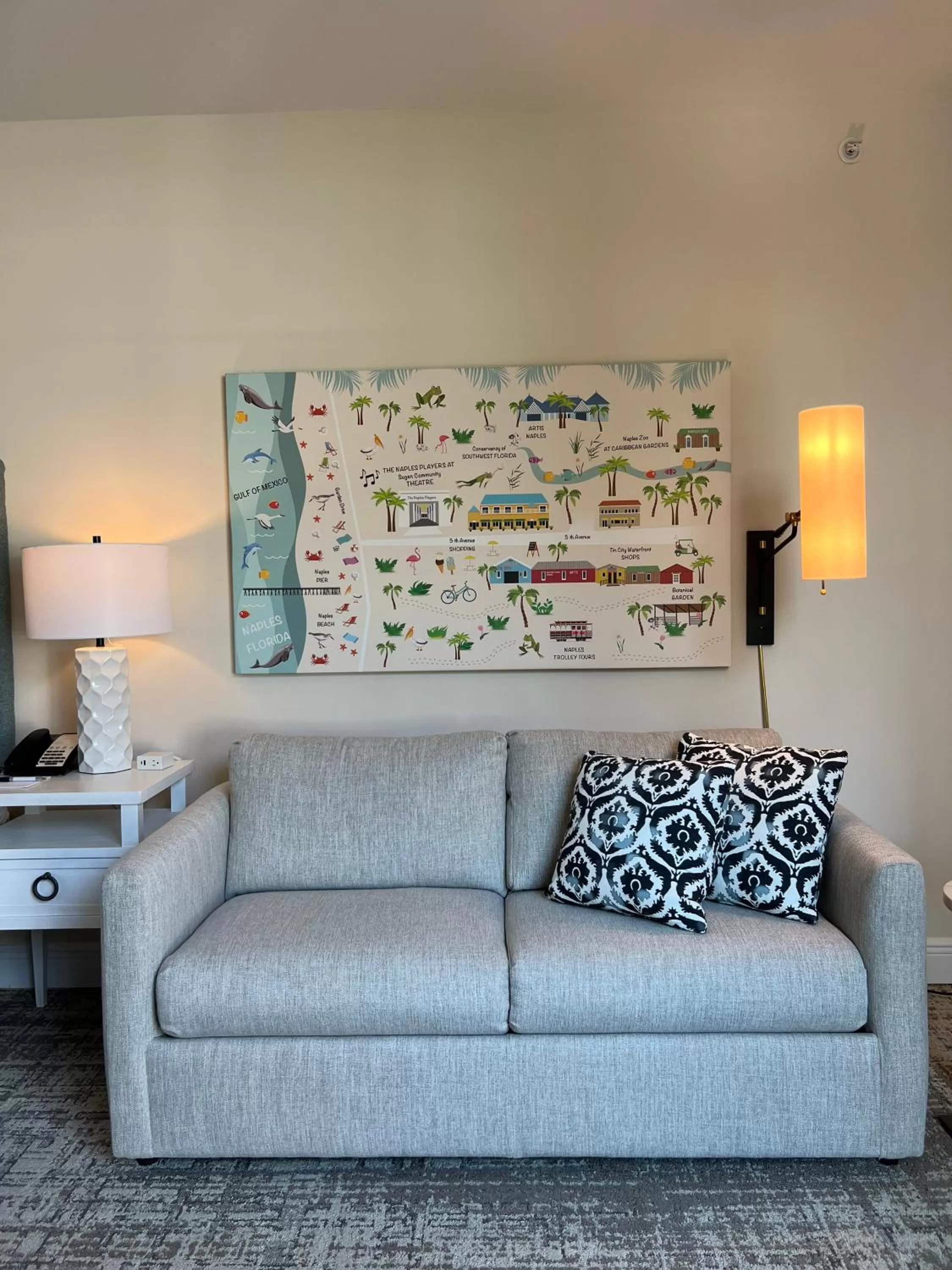 Living room in The Capri Inn