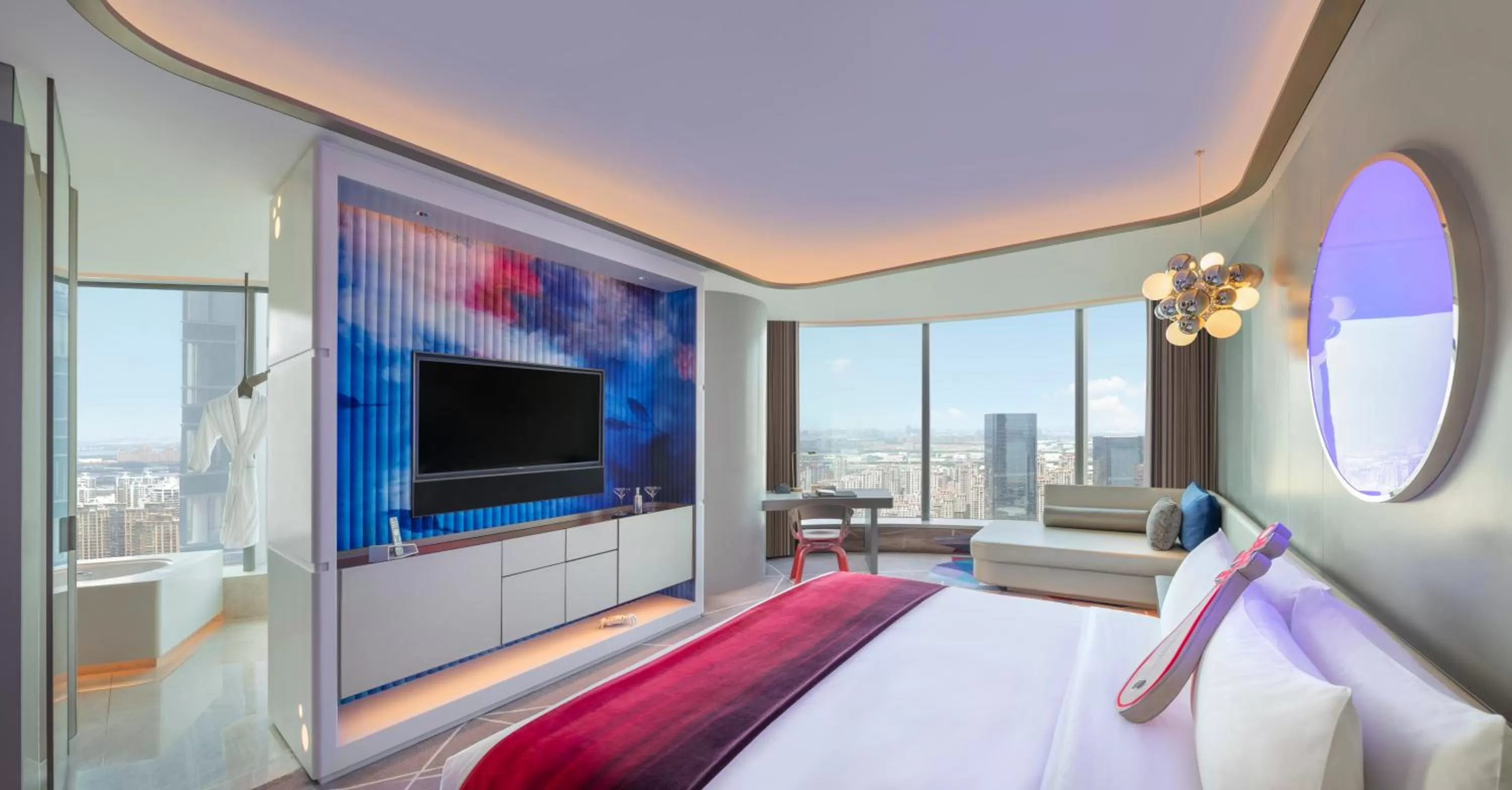 Photo of the whole room, Bed in W Suzhou - Jinji Lake