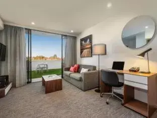 Living room in Quest Woolloongabba Living room in Quest Woolloongabba