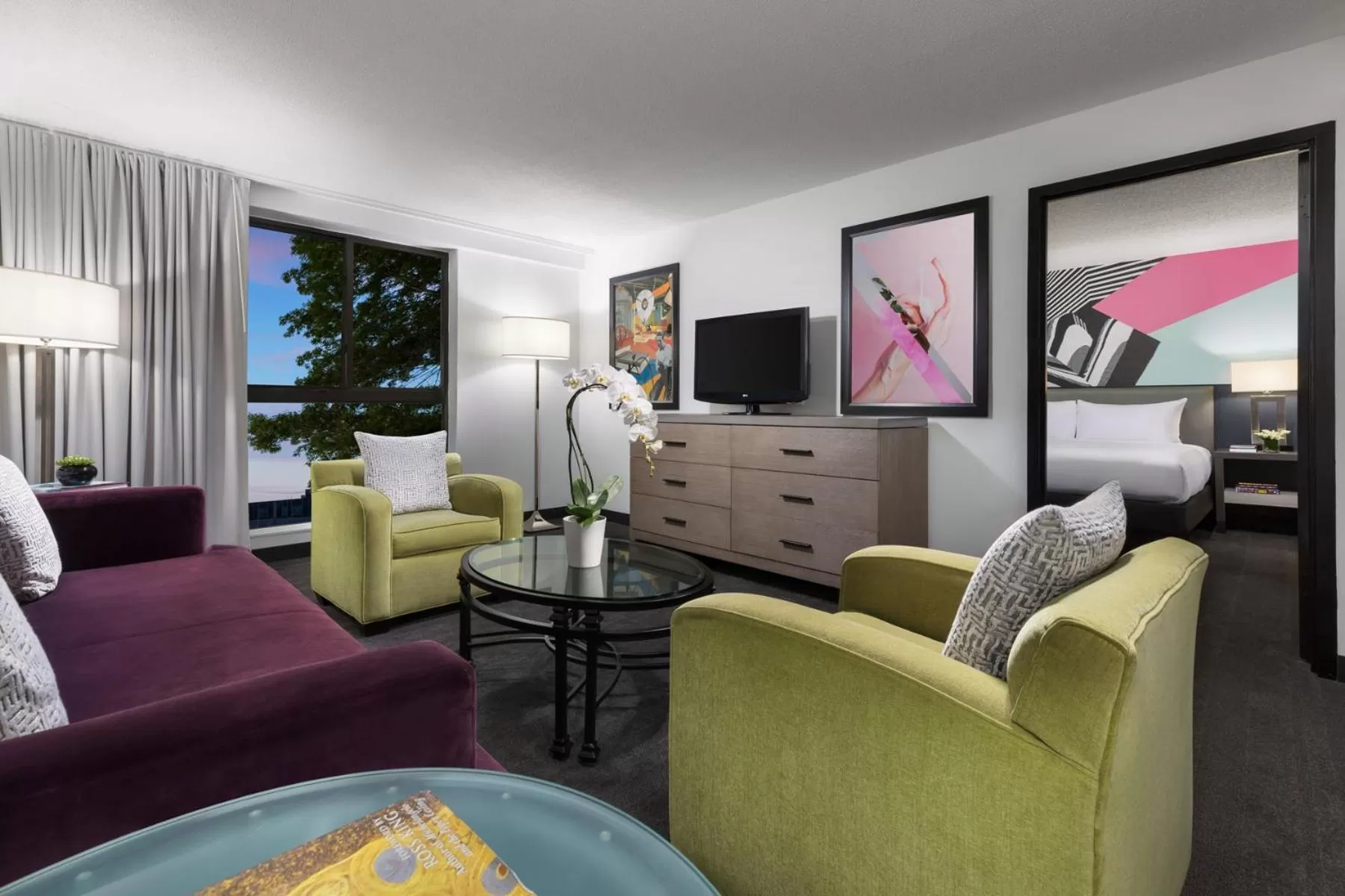 Living room in Studio Allston Hotel Boston