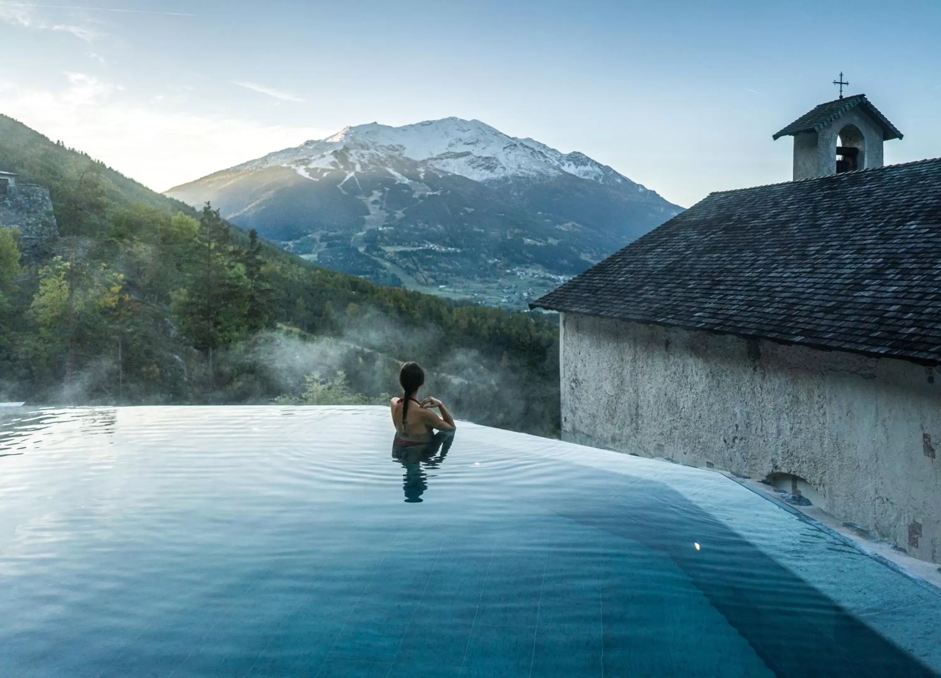 Mountain view, Swimming Pool in QC Terme Hotel Bagni Vecchi