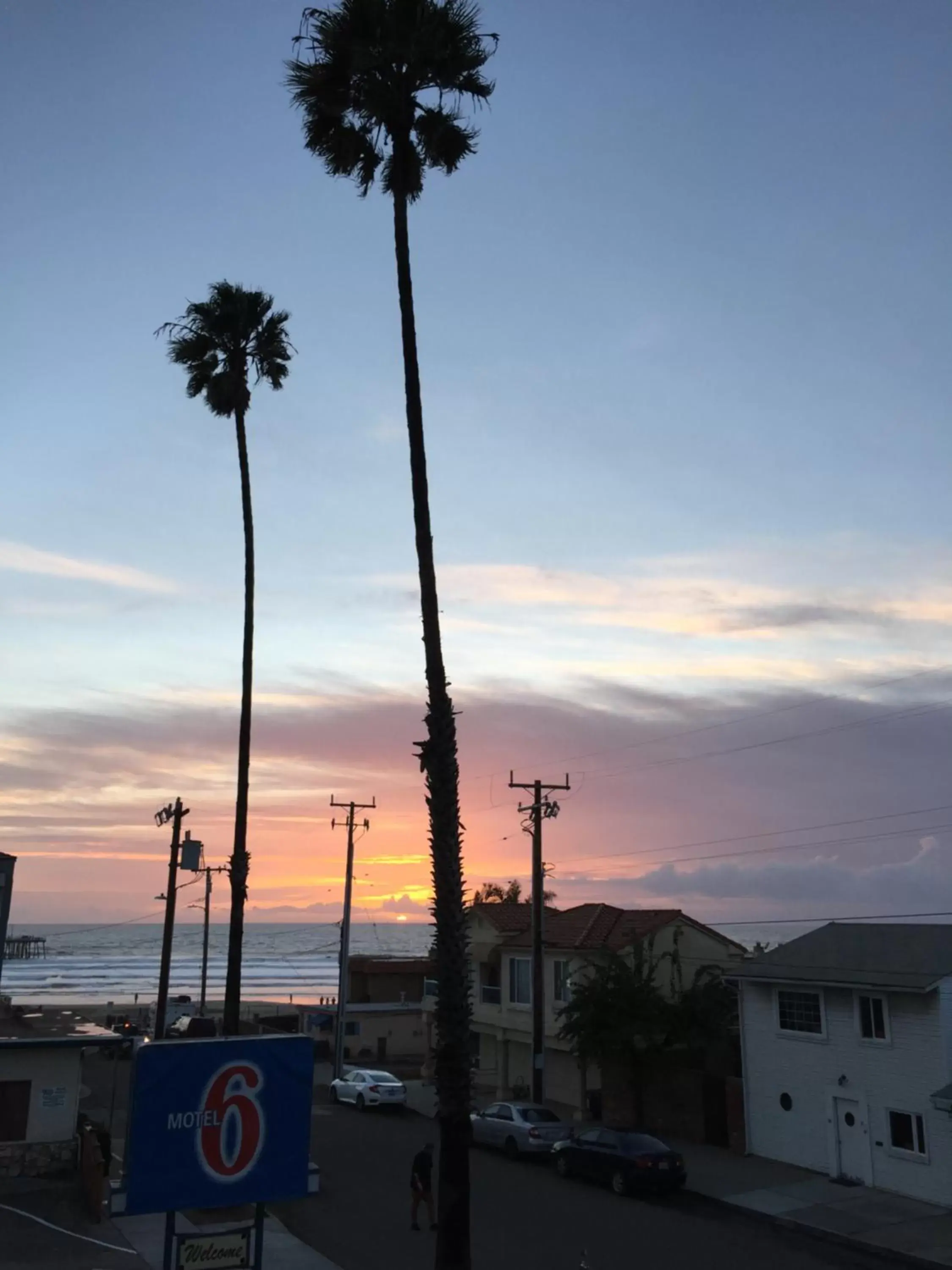 Sea view in Motel 6 Pismo Beach CA Pacific Ocean Sea view in Motel 6 Pismo Beach CA Pacific Ocean