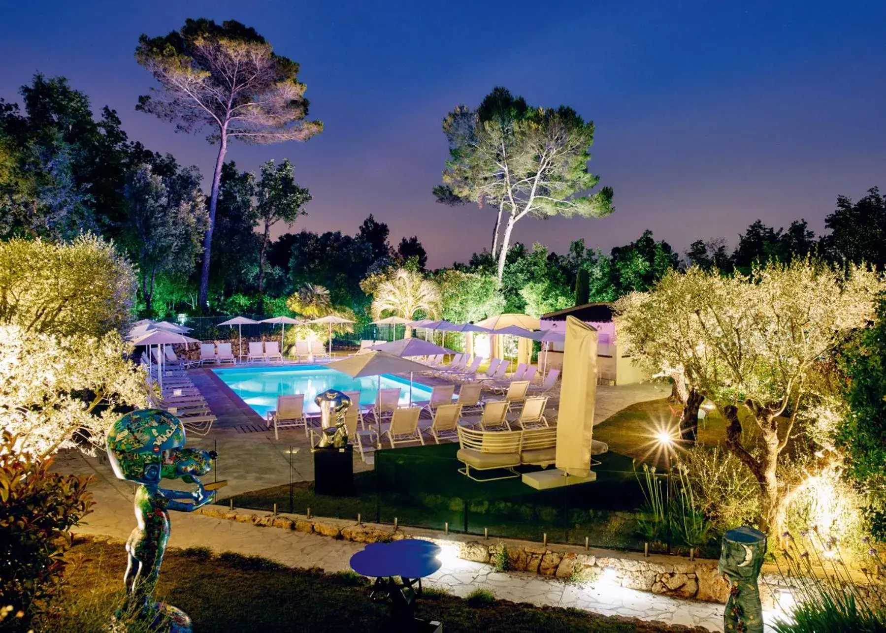 Pool view, Swimming Pool in Hotel Restaurant La Vague de Saint Paul & Spa