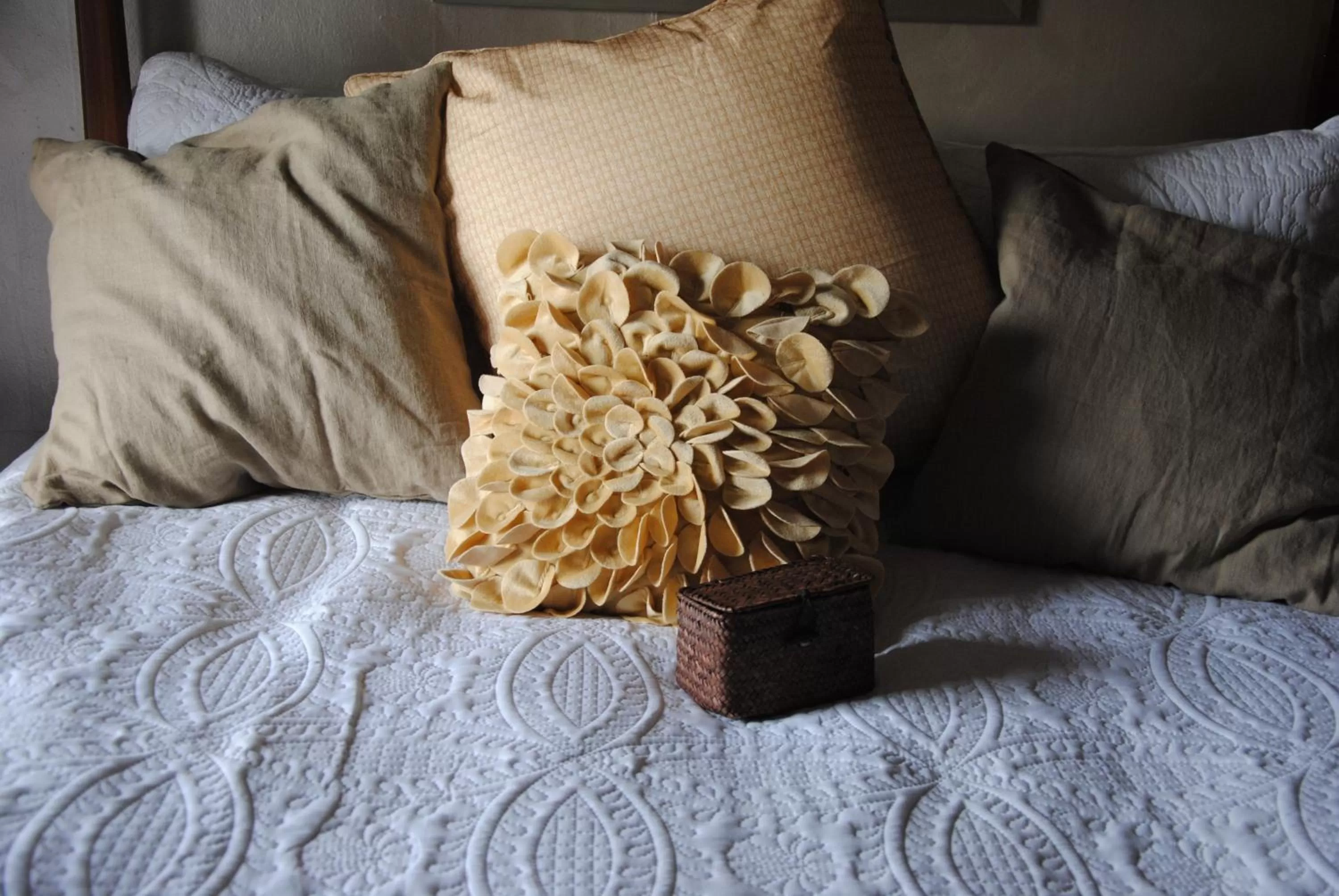 Decorative detail, Bed in Off Broadway B & B