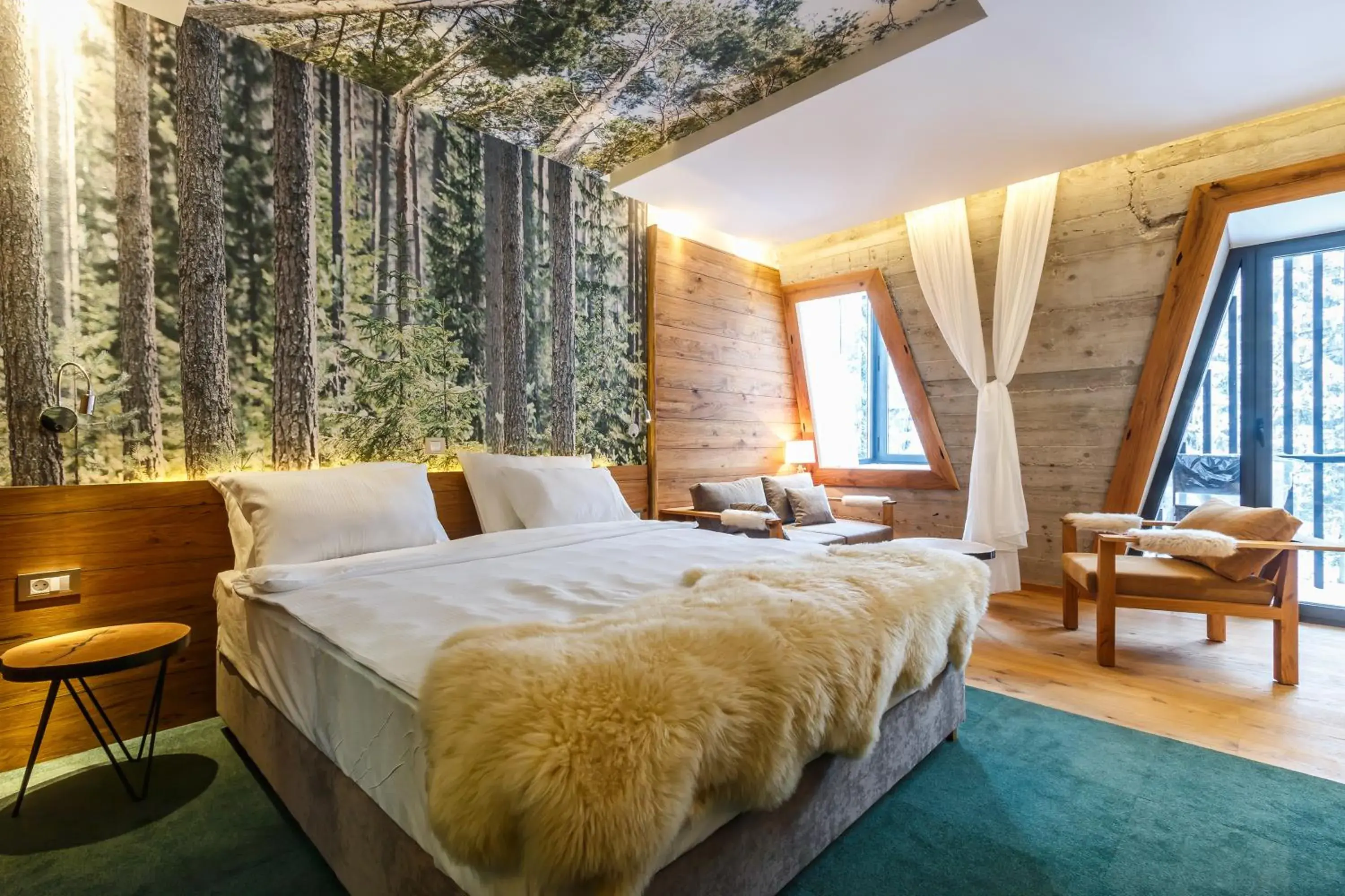 Bed in Pino Nature Hotel