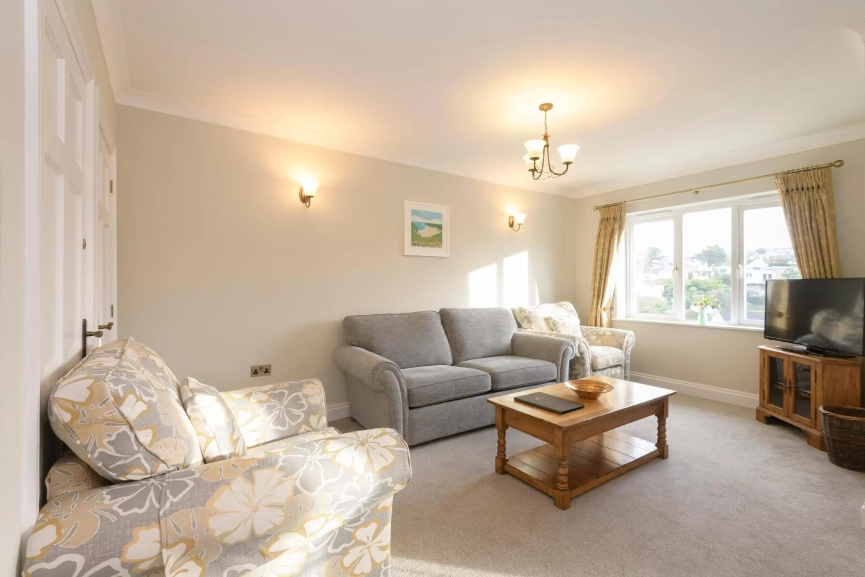 Living room, Seating Area in Porth Veor Manor Villas & Apartments