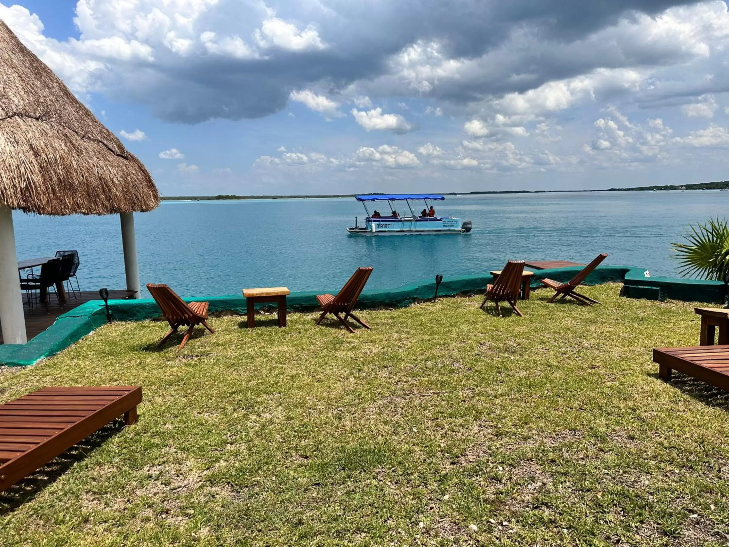 Beach in bacalar My Love Front Laguna