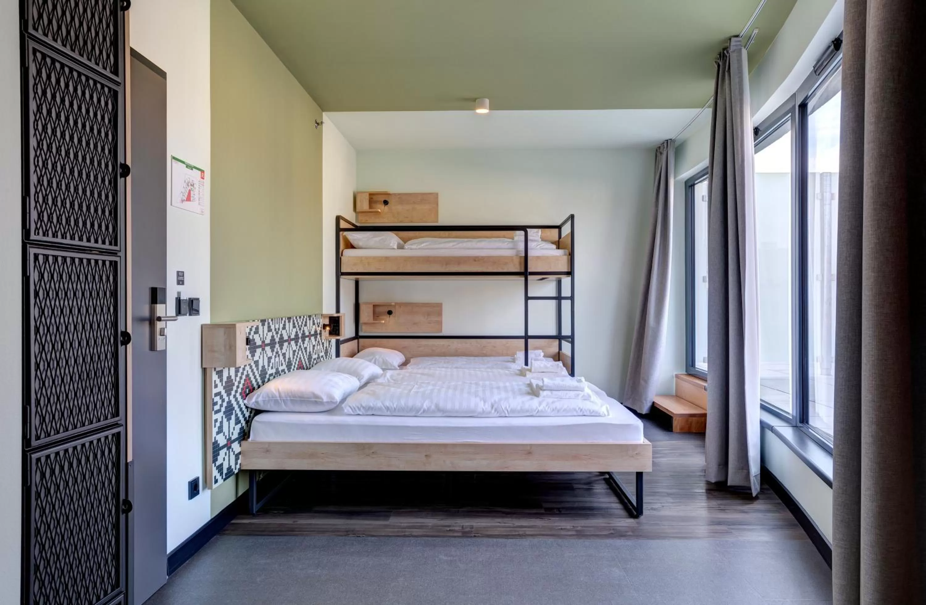 Photo of the whole room, Bed in MEININGER Budapest Great Market Hall