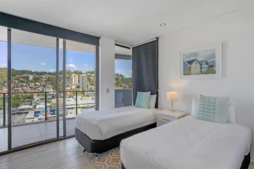 Bedroom, Bed in Ambience on Burleigh Beach