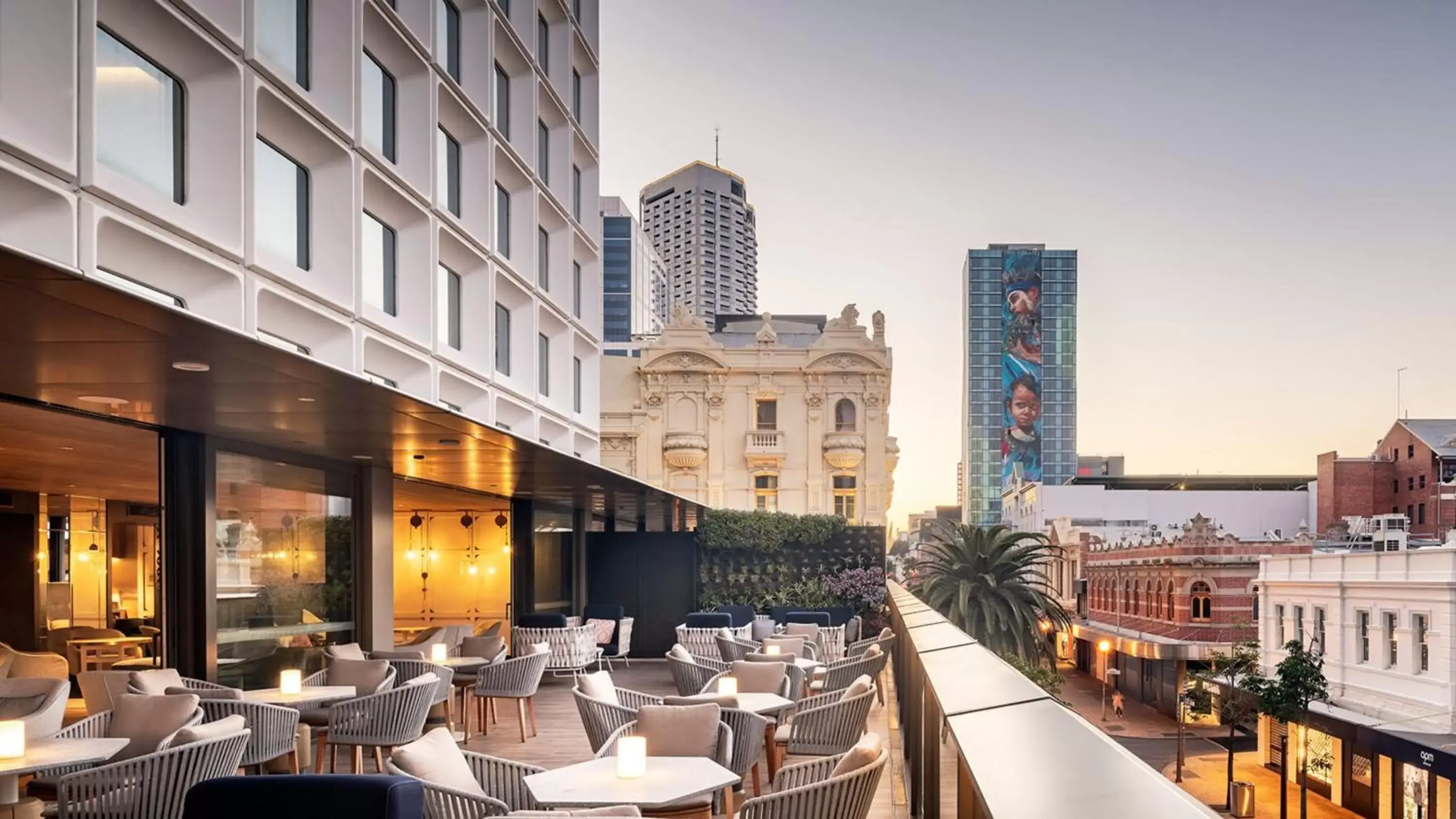 Balcony/Terrace, Restaurant/Places to Eat in InterContinental Perth City Centre, an IHG Hotel