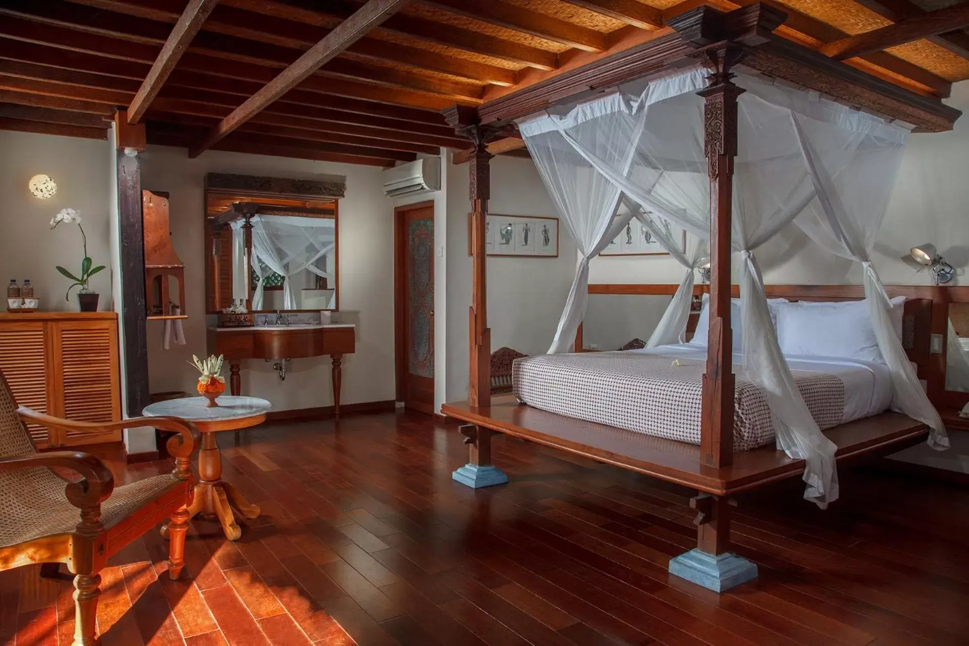 Bed in Tandjung Sari Hotel