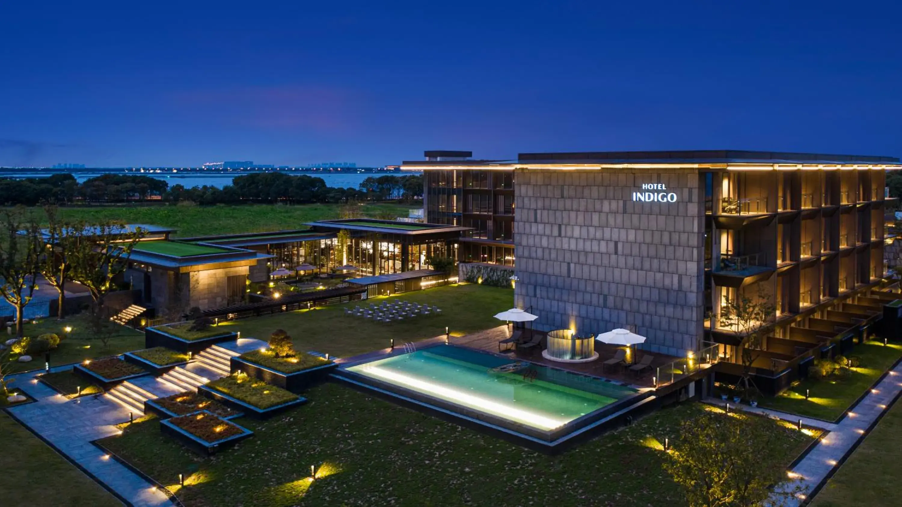 Property building in Hotel Indigo Suzhou Yangcheng Lake, an IHG Hotel