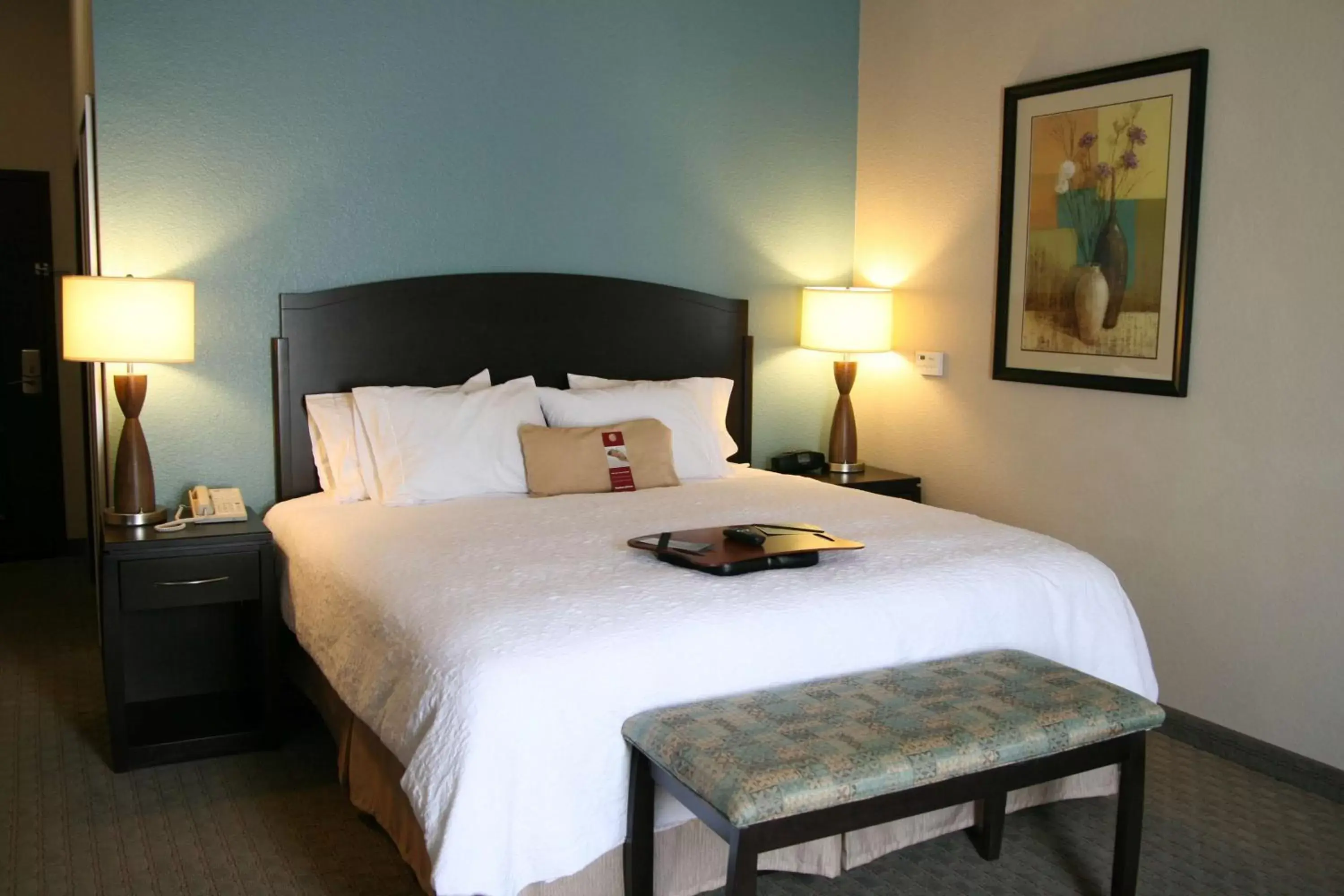 Bed in Hampton Inn and Suites Lake Jackson-Clute