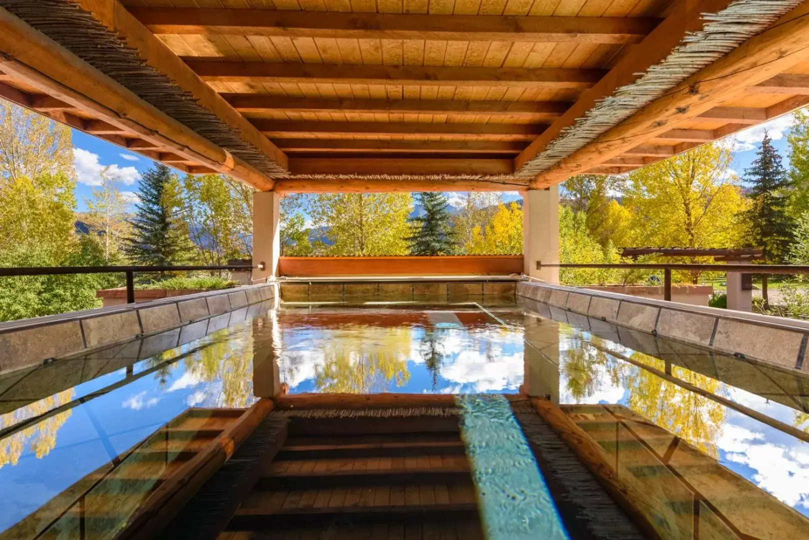 Pool view in Chipeta Lodge