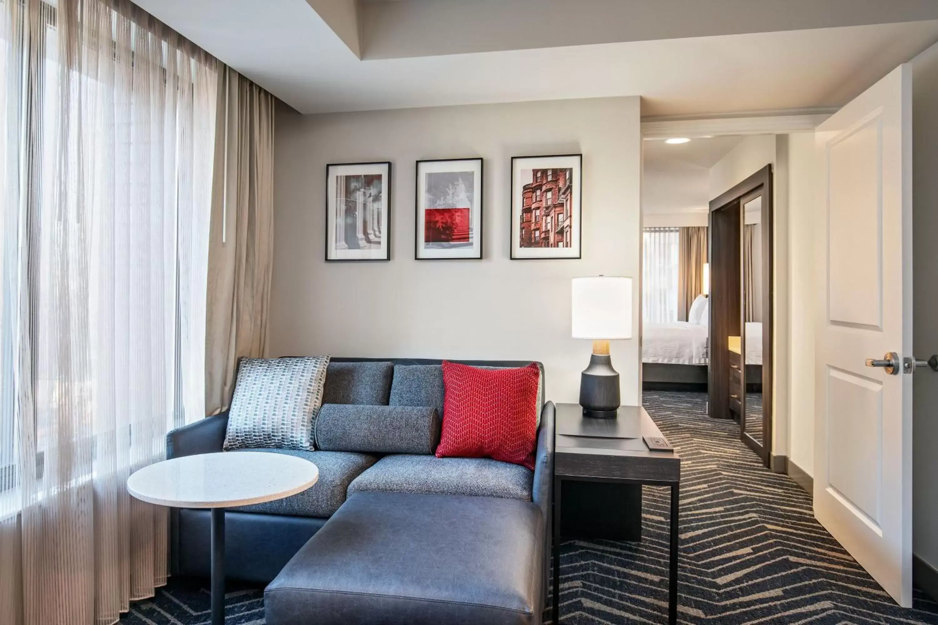 Bedroom, Seating Area in Residence Inn by Marriott Boston Cambridge