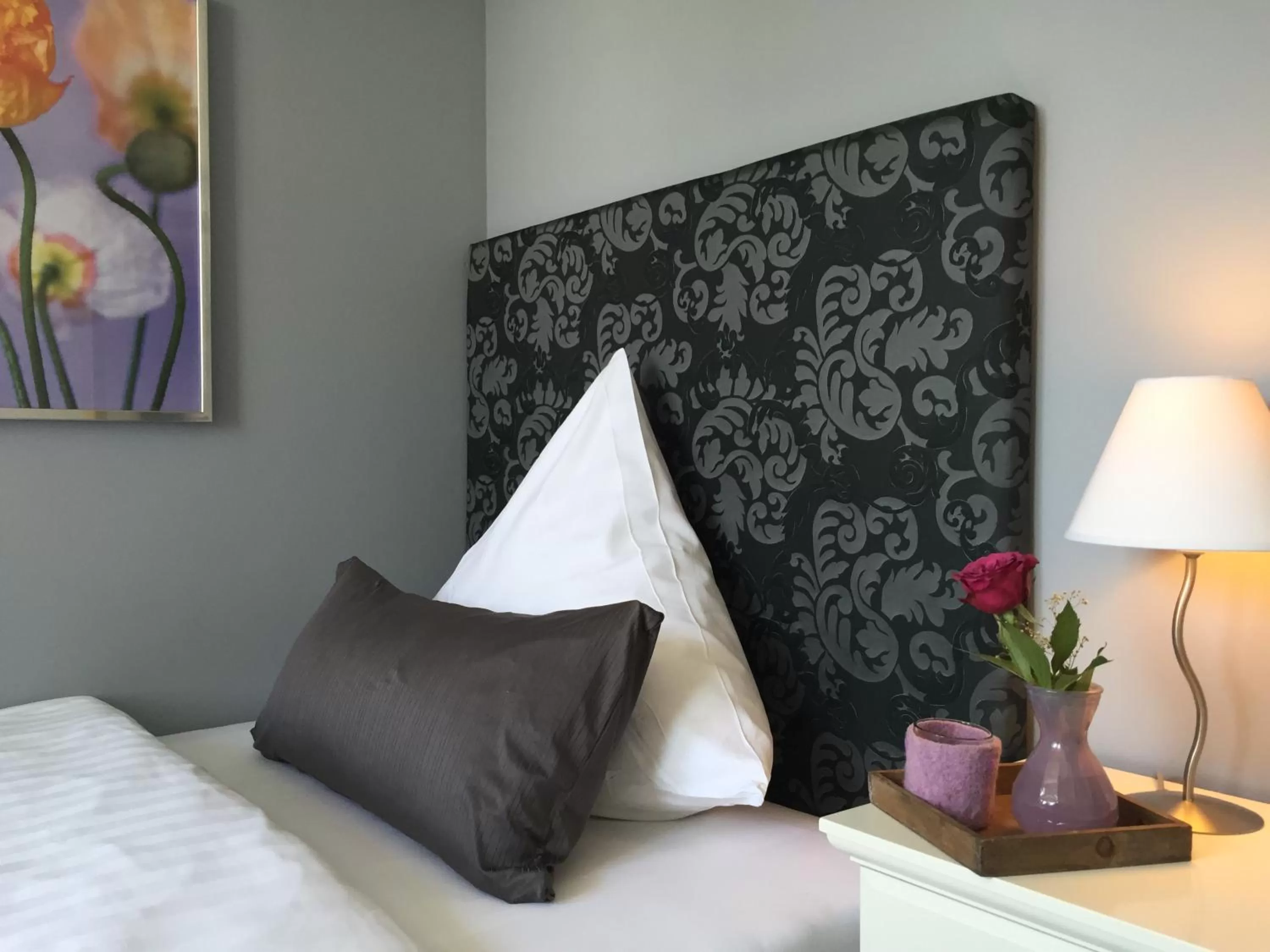 Decorative detail, Bed in Hotel Heddernheimer Hof