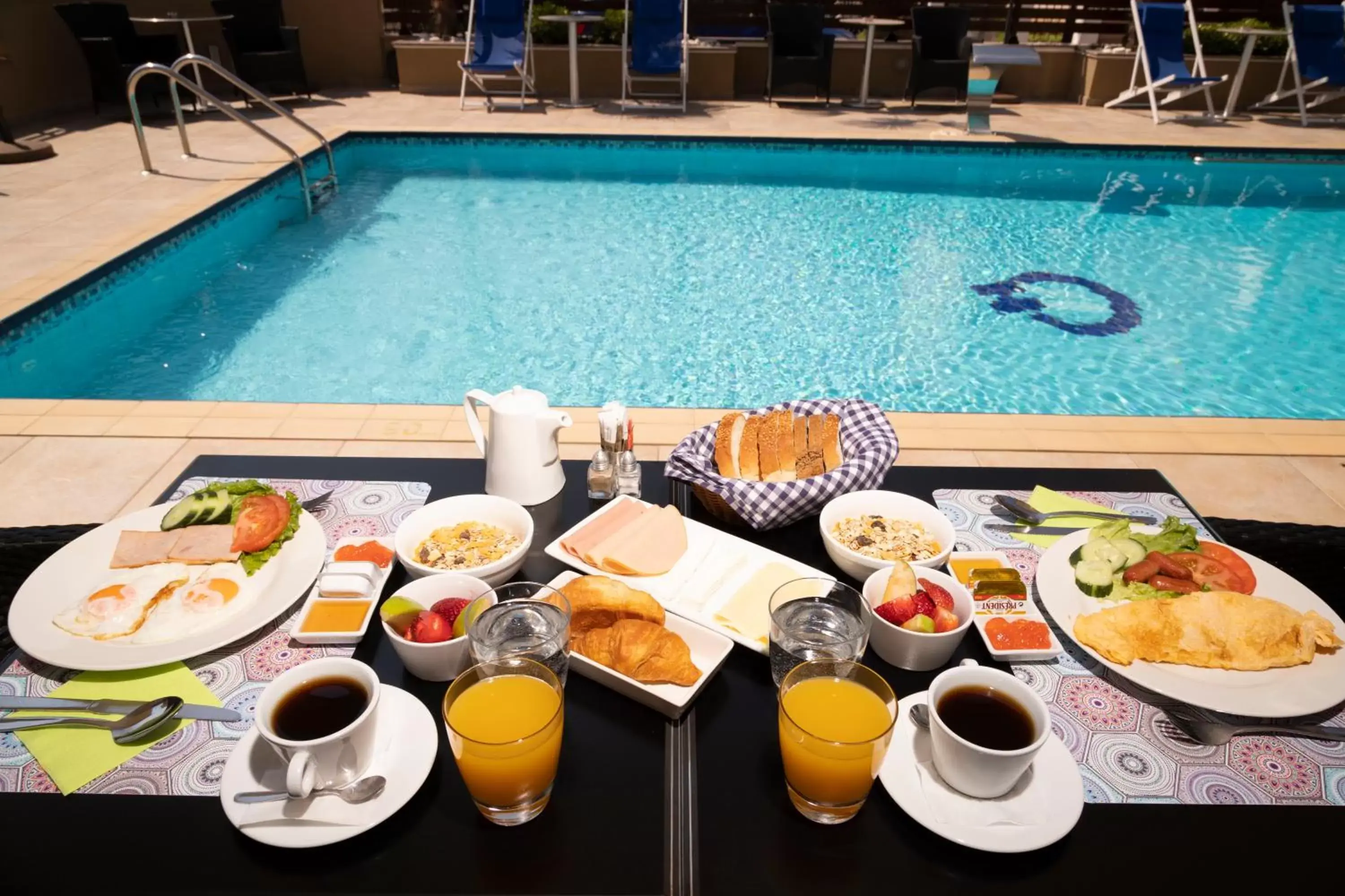 Breakfast, Swimming Pool in Olympos Suites Apartments