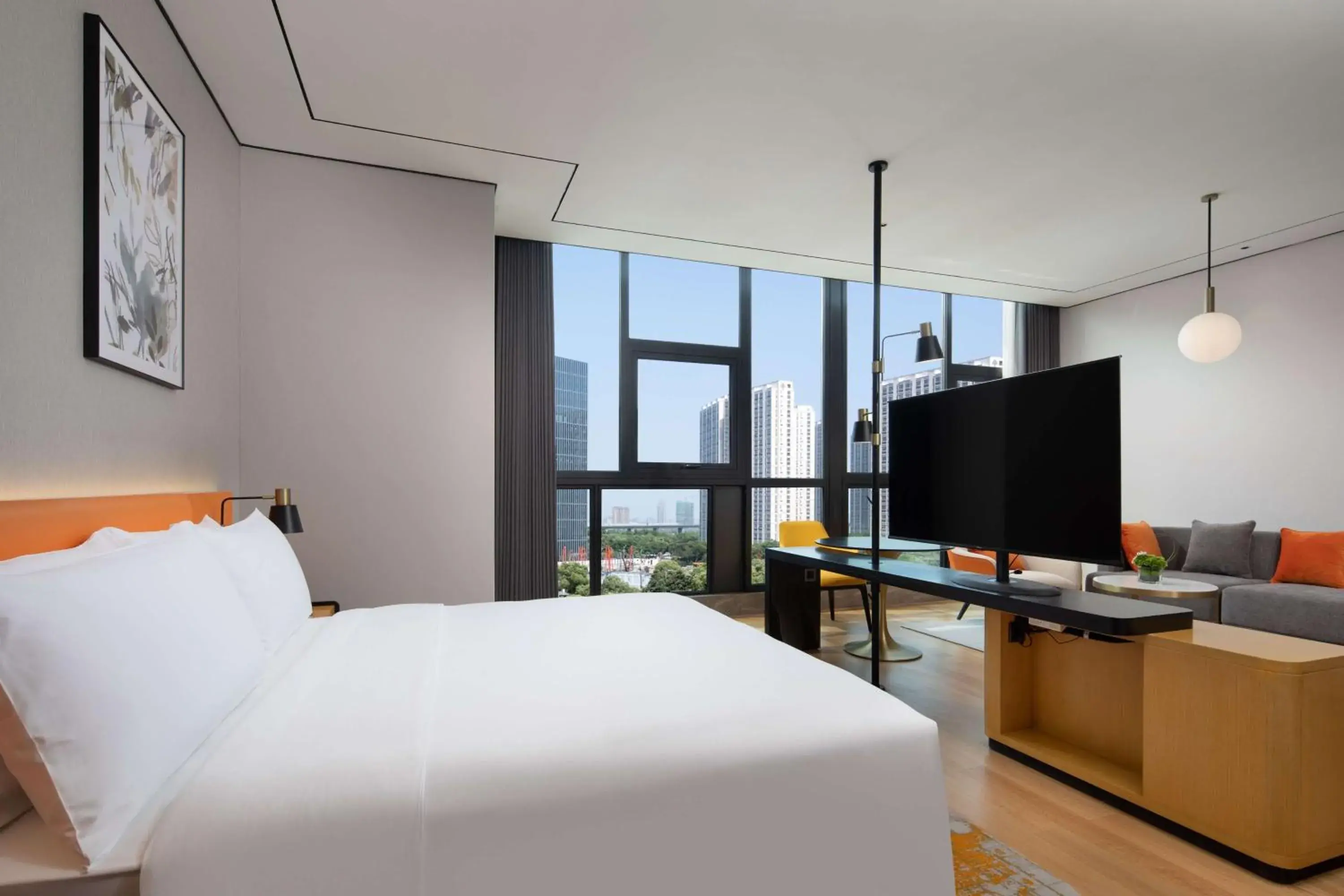 Bed in Hilton Garden Inn Hangzhou Xiaoshan
