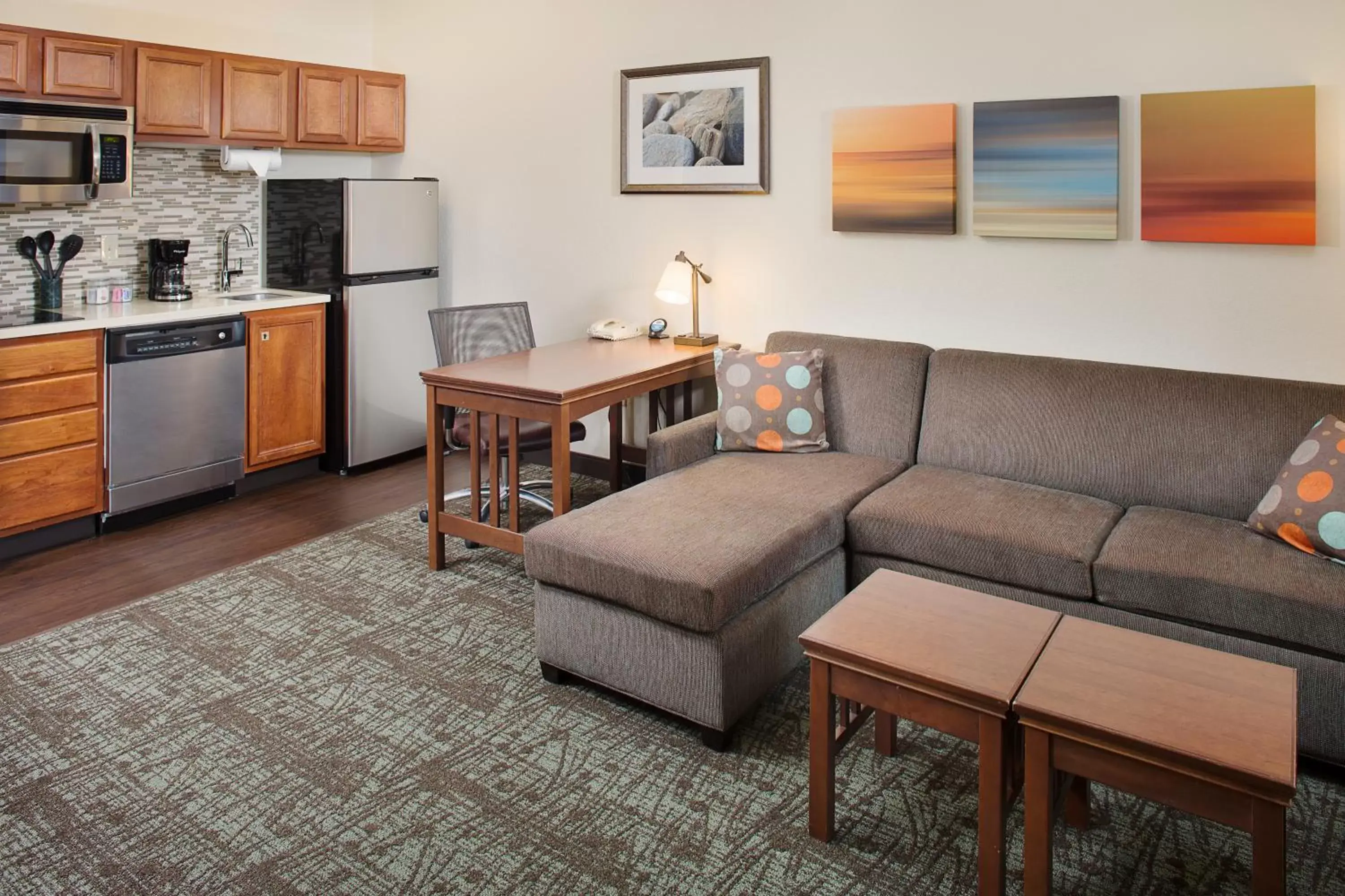 Bed, Seating Area in Staybridge Suites San Angelo, an IHG Hotel