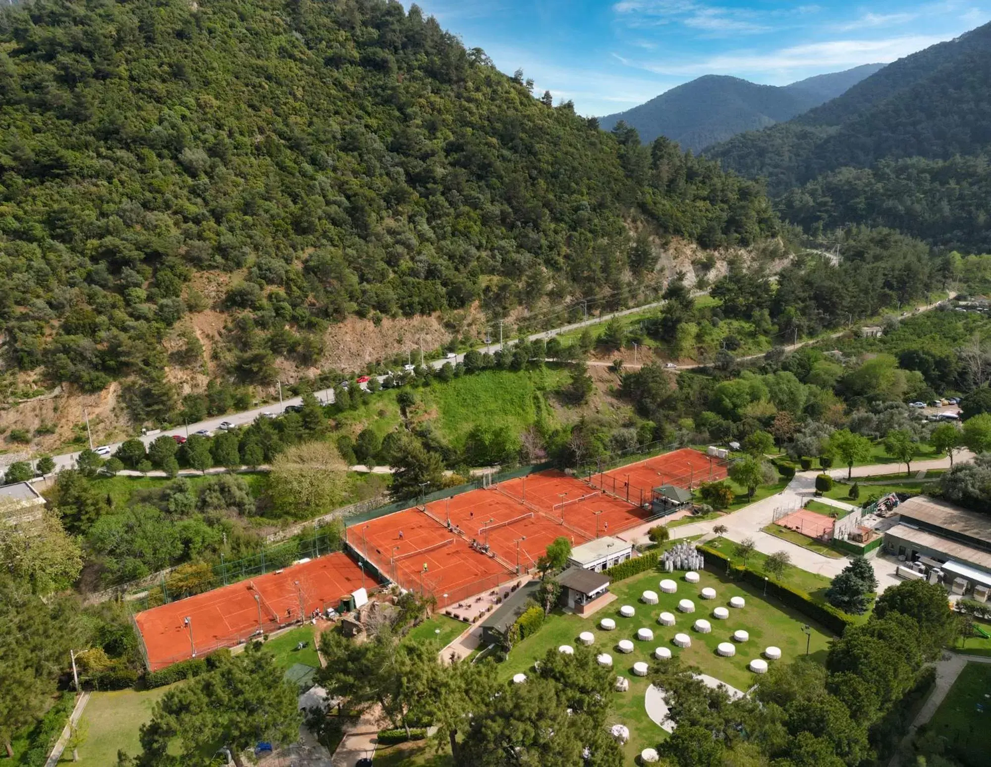 Tennis court, Bird's-eye View in Kaya Izmir Thermal & Convention