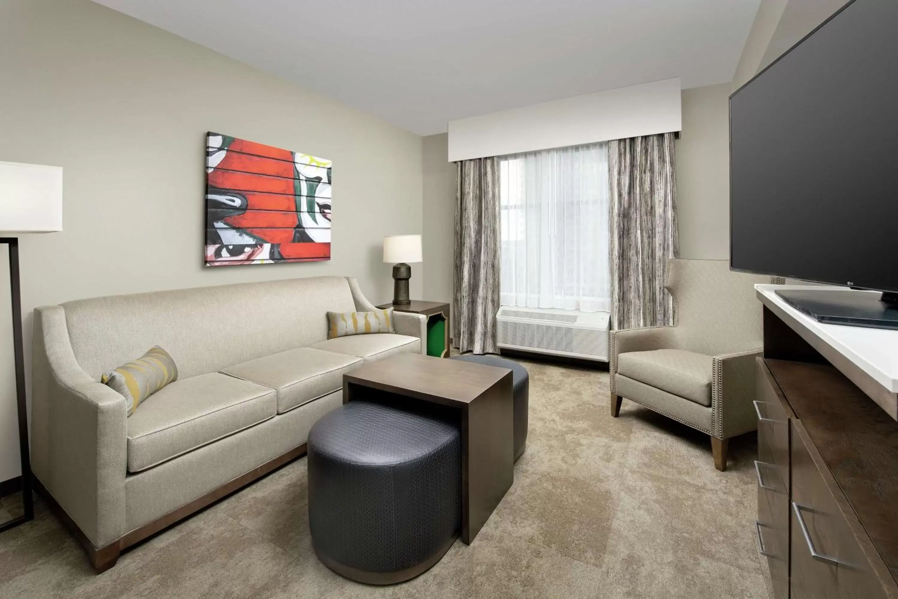 Living room, Seating Area in Homewood Suites by Hilton Austin Downtown