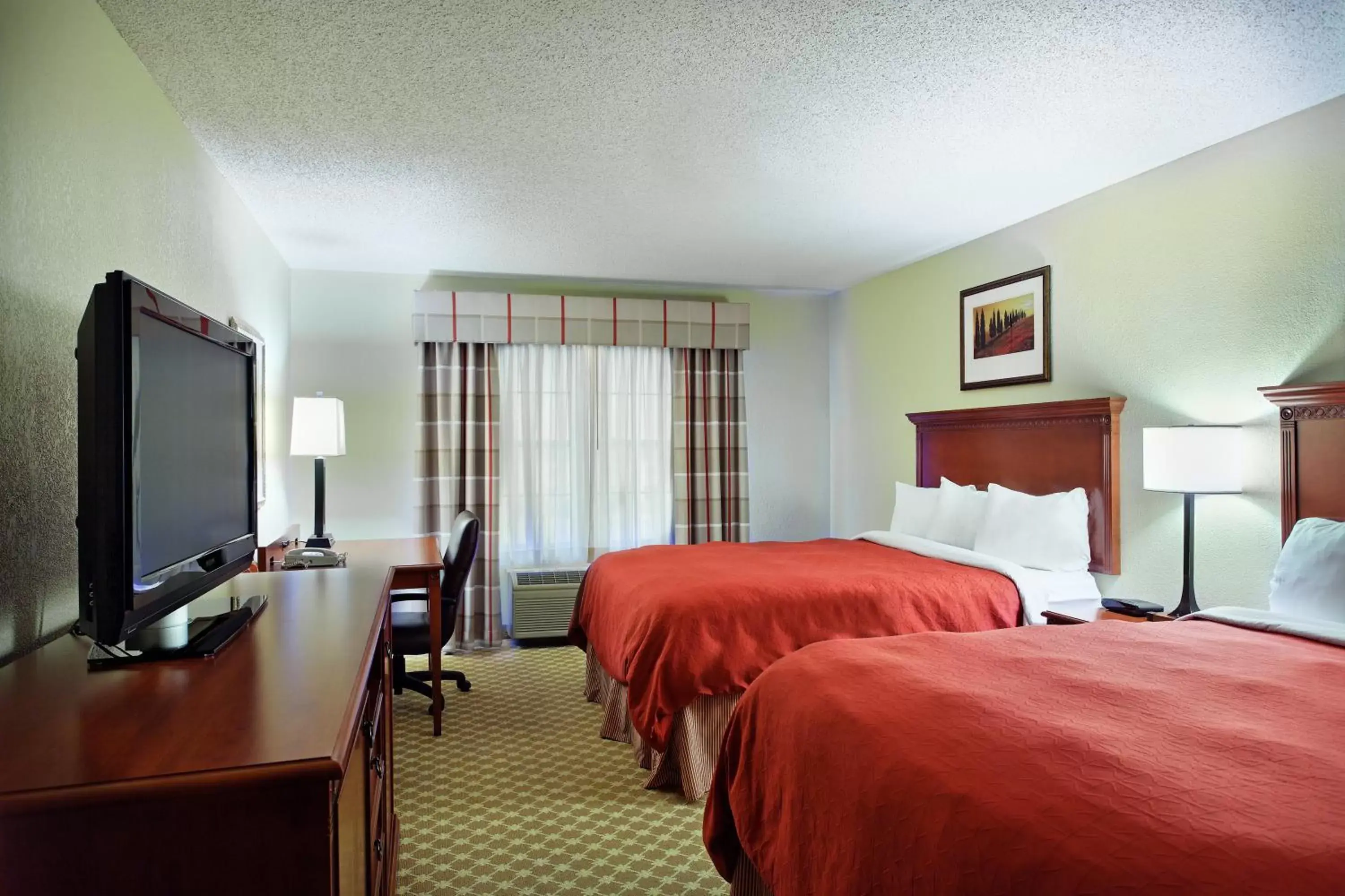 Bed, TV/Entertainment Center in Country Inn & Suites by Radisson, Rock Falls, IL