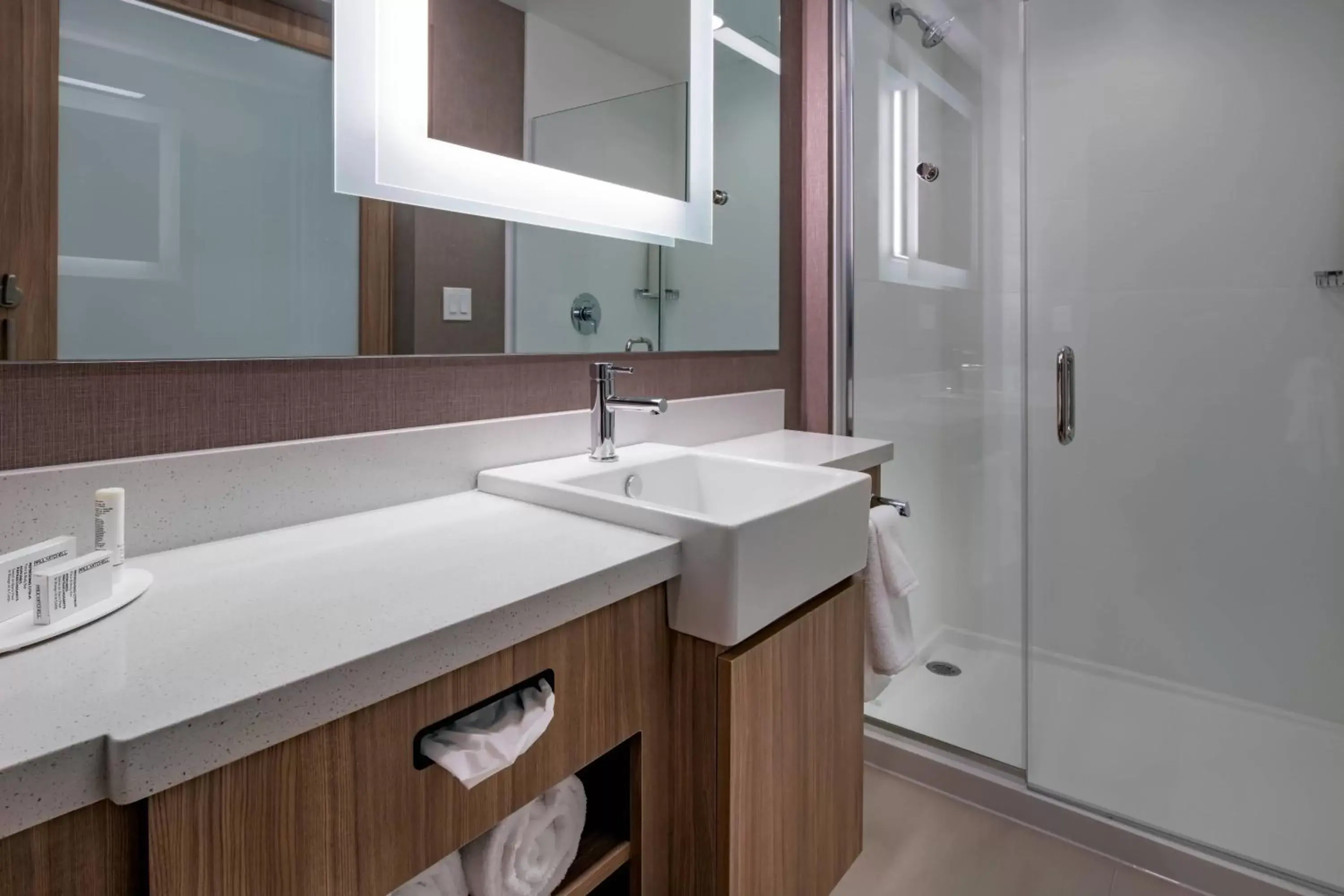 Bathroom in SpringHill Suites By Marriott Wrentham Plainville
