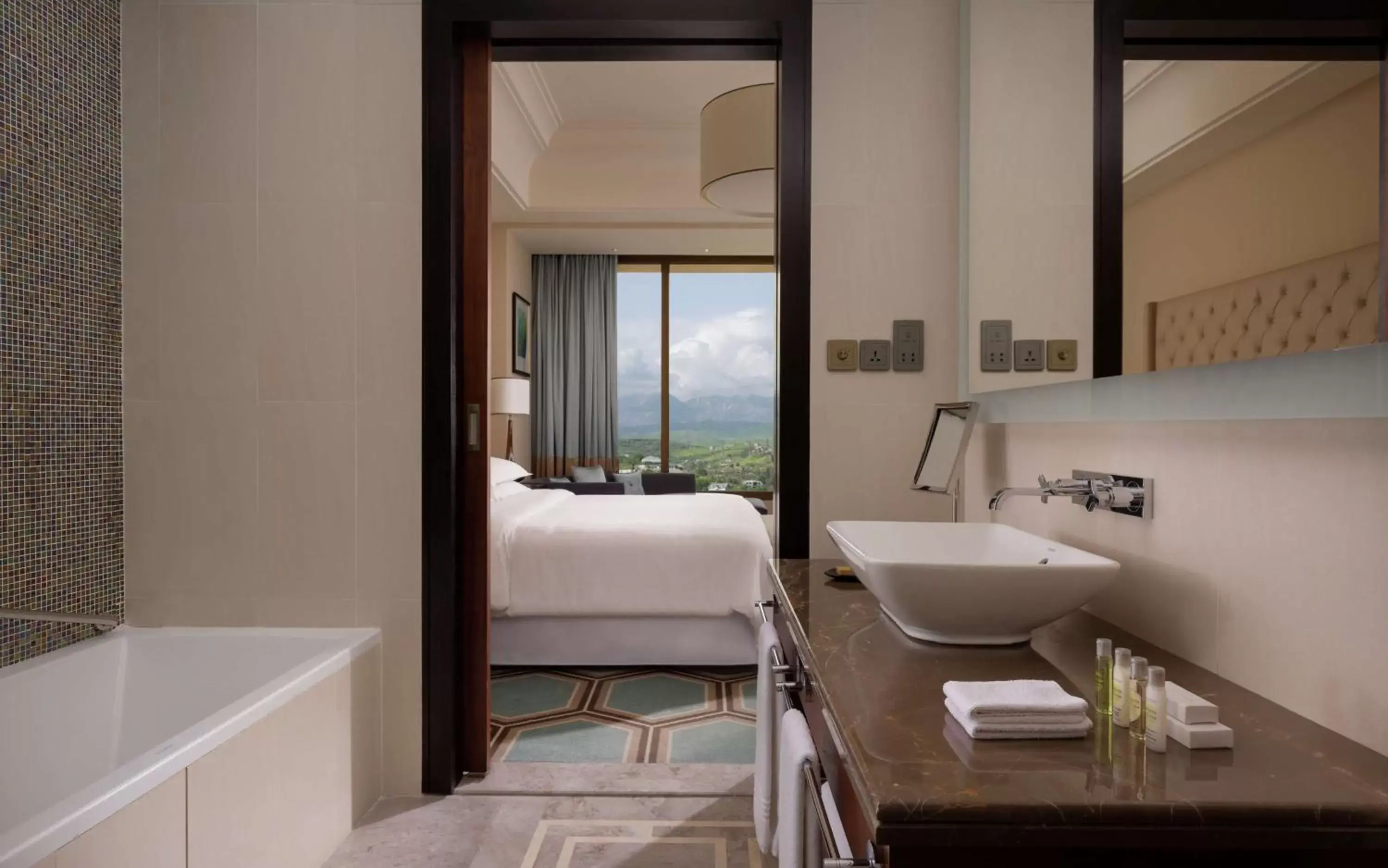 Bathroom, Bed in Hilton Dushanbe Bathroom, Bed in Hilton Dushanbe