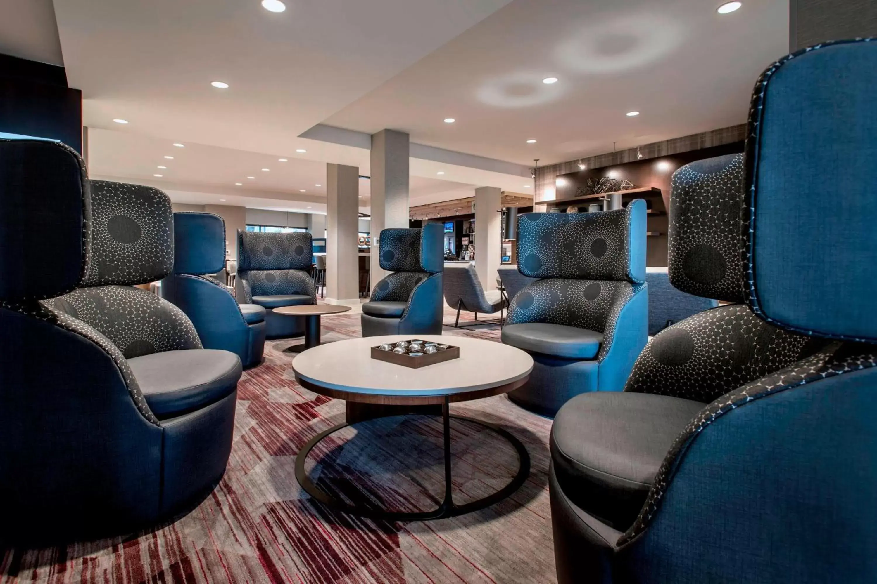 Lobby or reception, Lounge/Bar in Courtyard by Marriott Schenectady at Mohawk Harbor