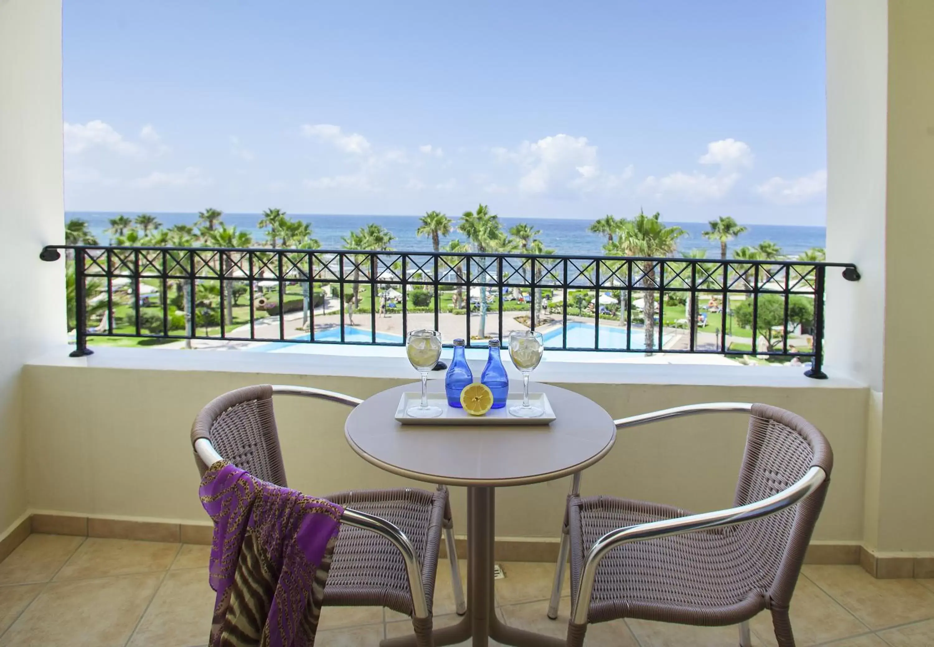 Sea view, Balcony/Terrace in Aquamare Beach Hotel & Spa