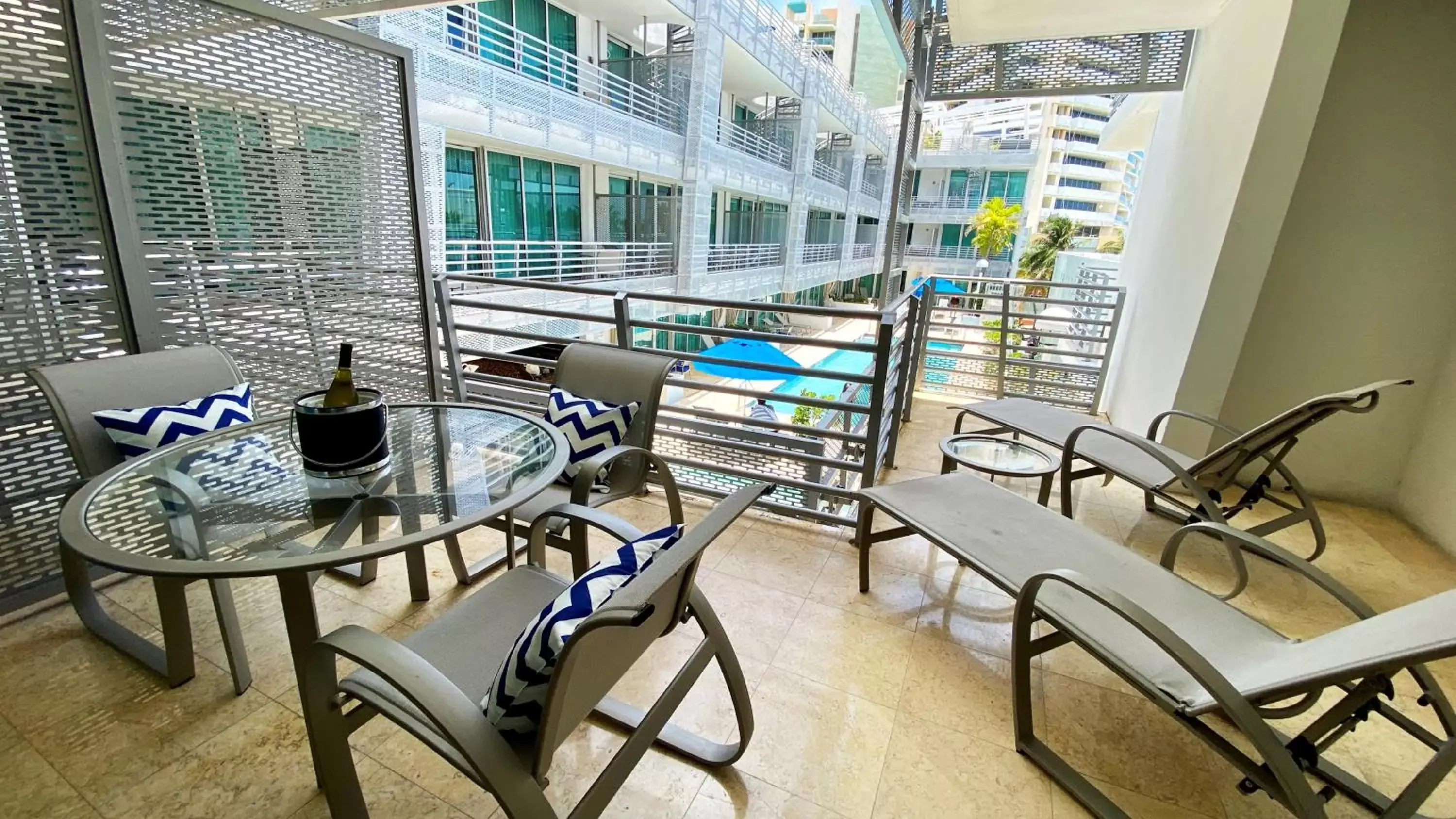 Balcony/Terrace in Boutique Suites 3 min walk to beach