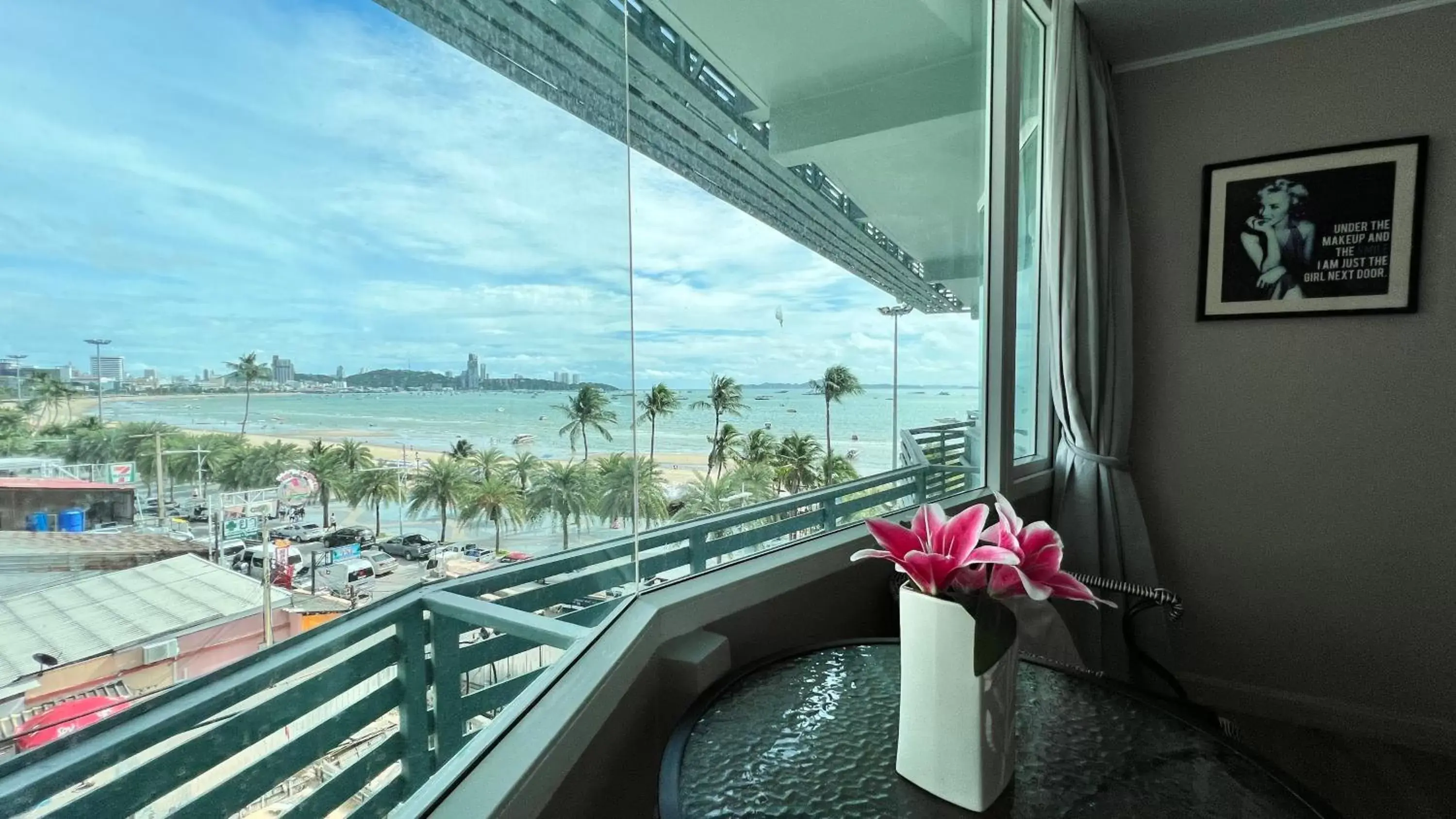 View (from property/room), Balcony/Terrace in The Beach Front Resort, Pattaya