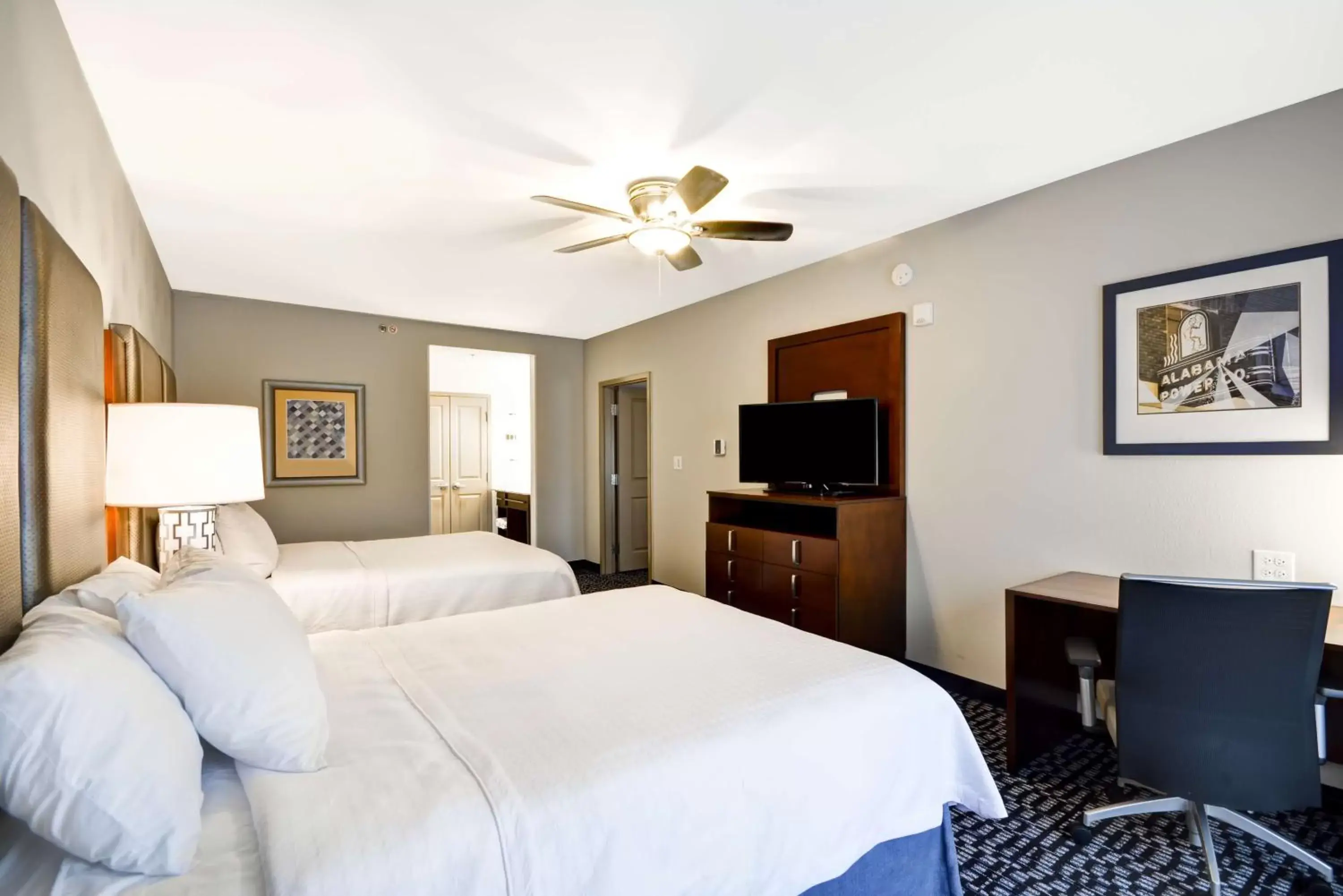 Bed in Homewood Suites by Hilton Birmingham Downtown Near UAB