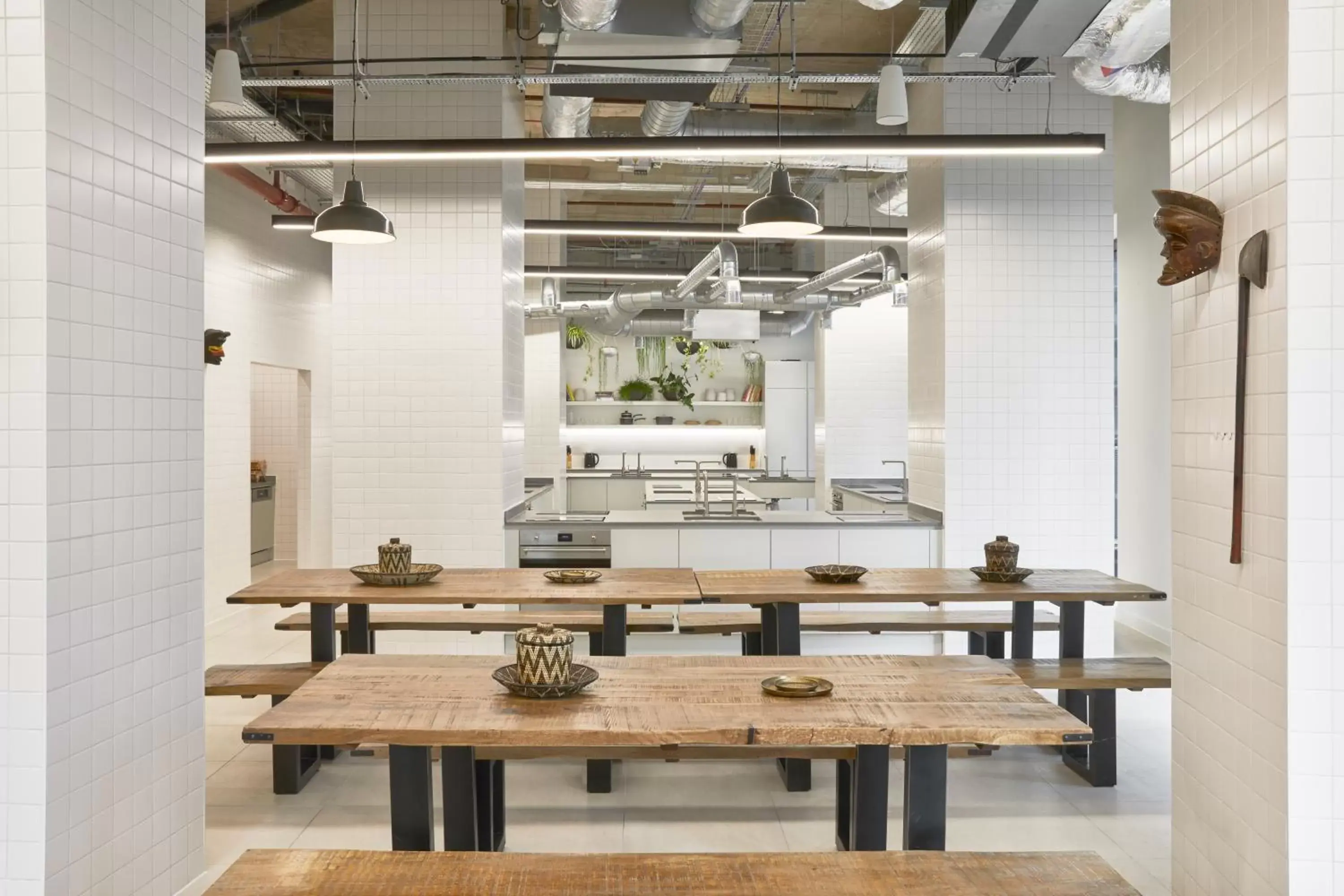 Communal kitchen in The Collective Canary Wharf